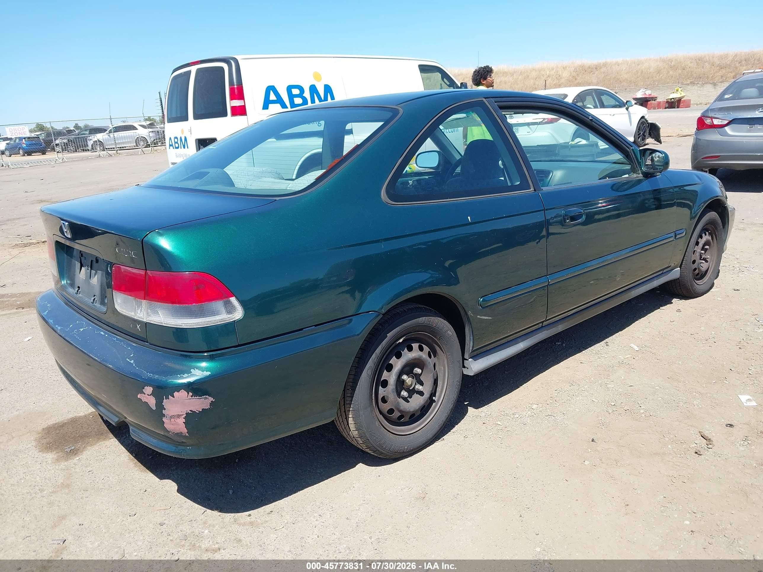 1999 Honda Civic Ex Green vin: 1HGEJ8245XL008235
