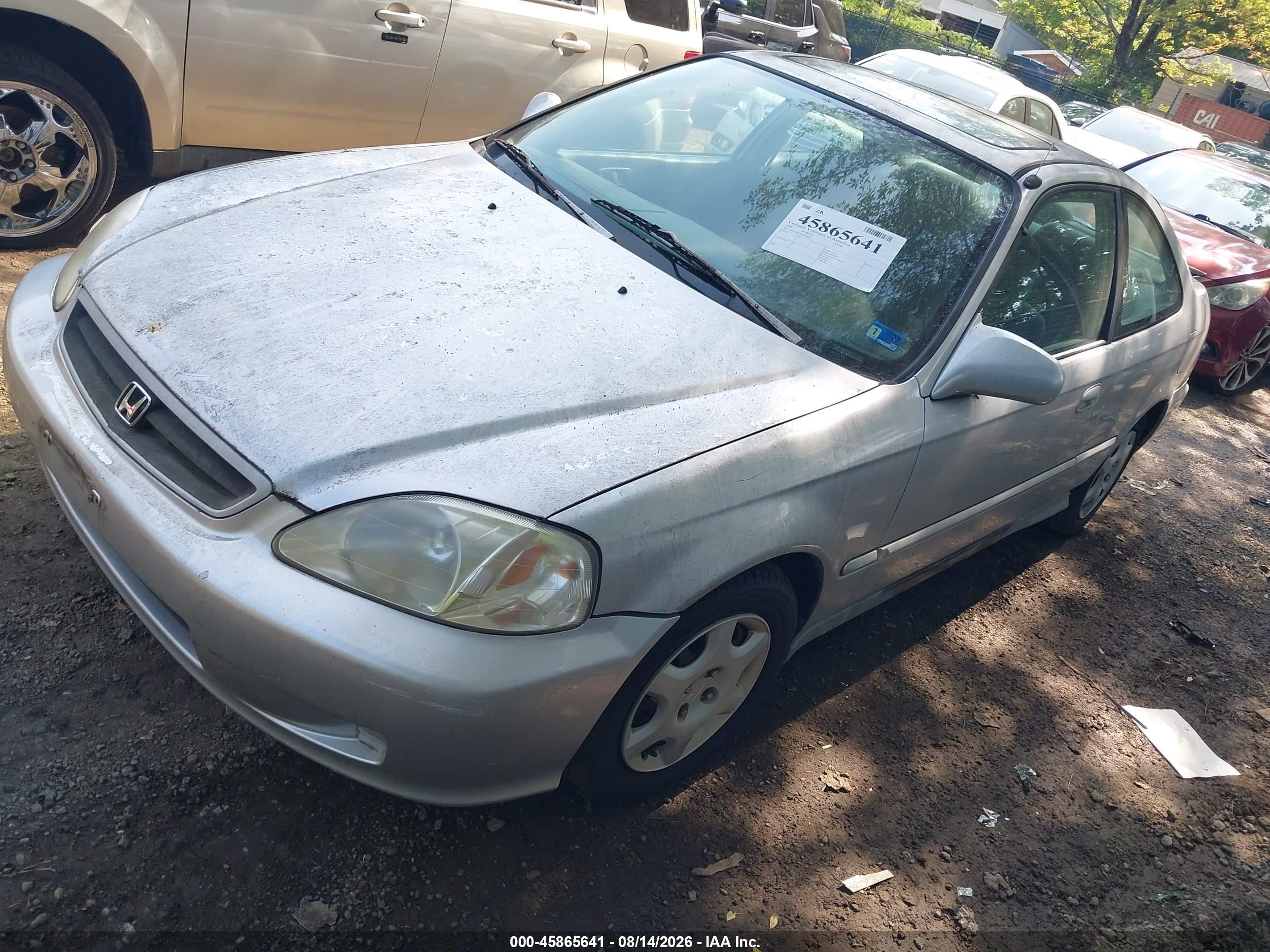 1999 Honda Civic Ex Silver vin: 1HGEJ8245XL095473
