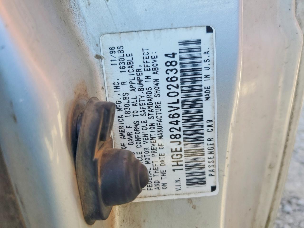 1997 Honda Civic Ex Silver vin: 1HGEJ8246VL026384