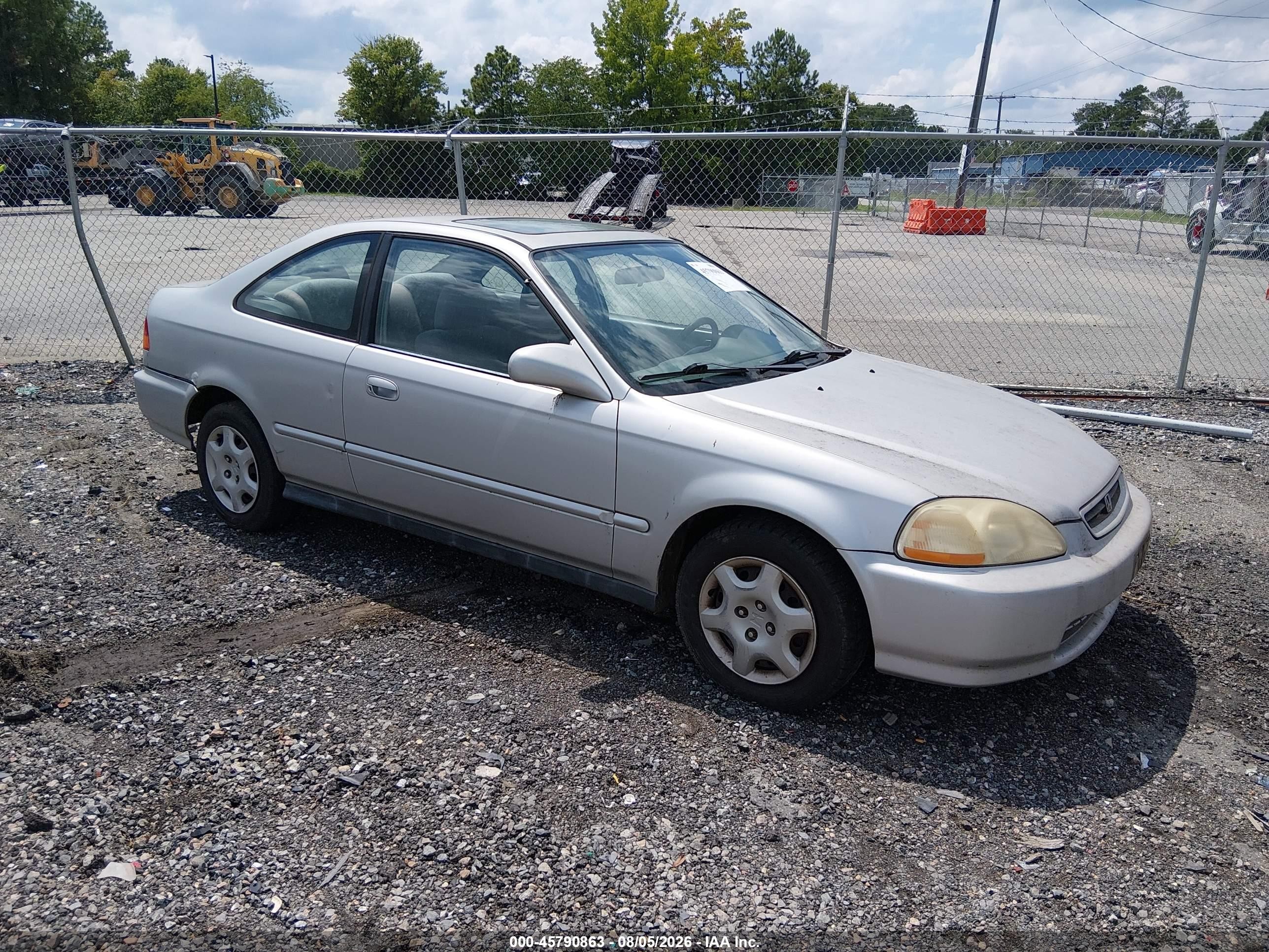 1998 Honda Civic Ex Silver vin: 1HGEJ8246WL047690
