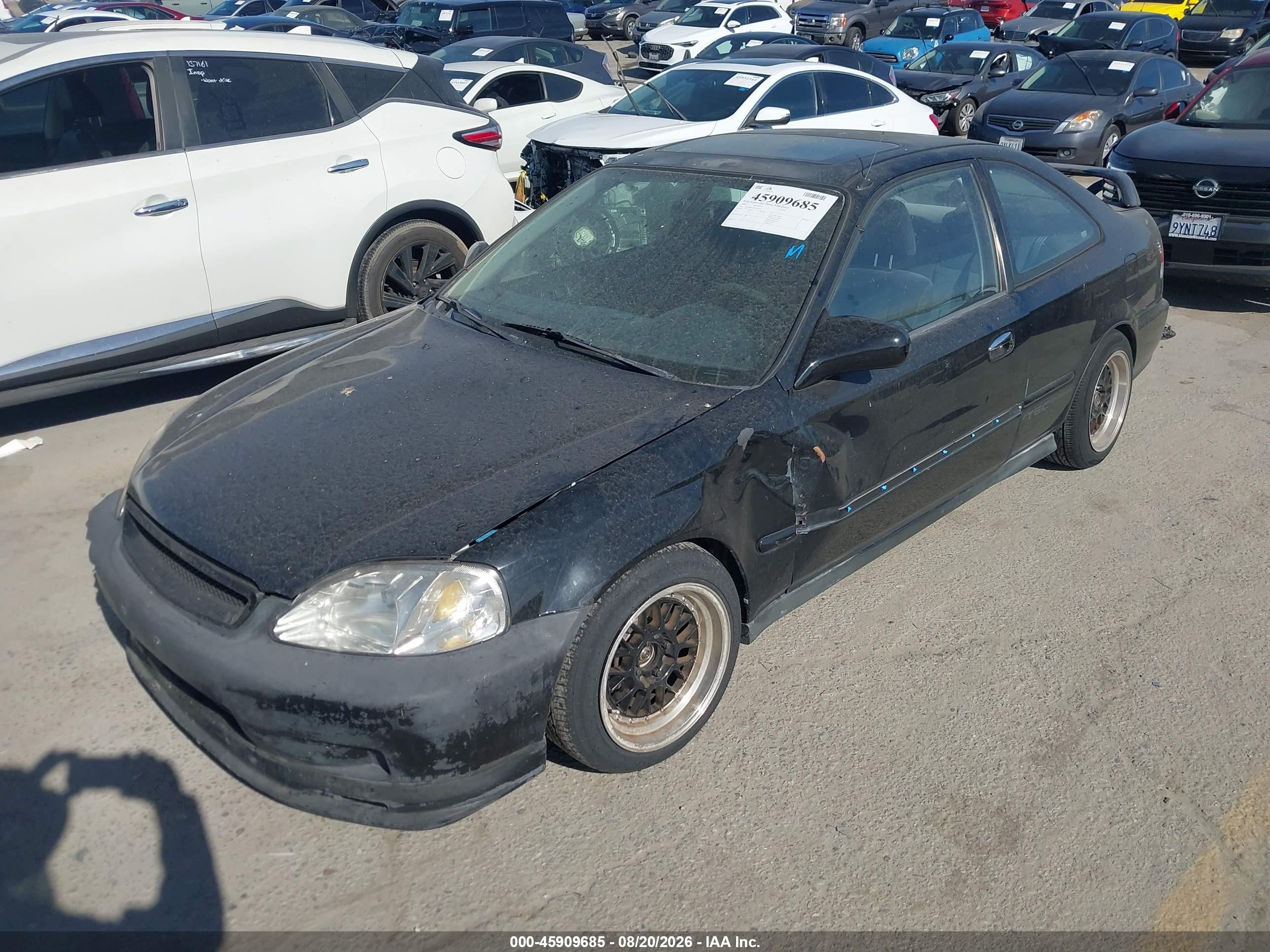 2000 Honda Civic Ex Black vin: 1HGEJ8246YL057879