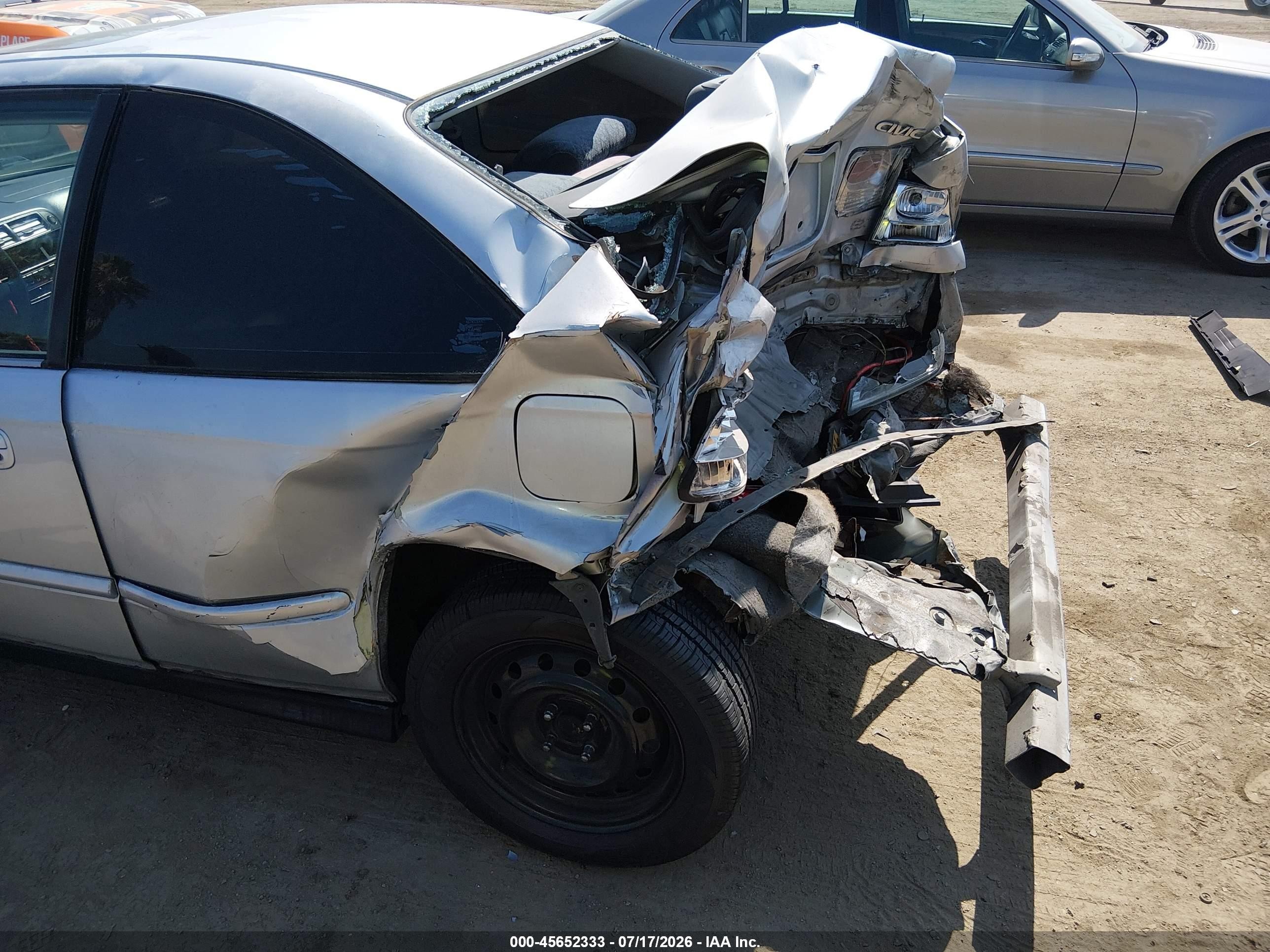 1998 Honda Civic Ex Silver vin: 1HGEJ8247WL091679