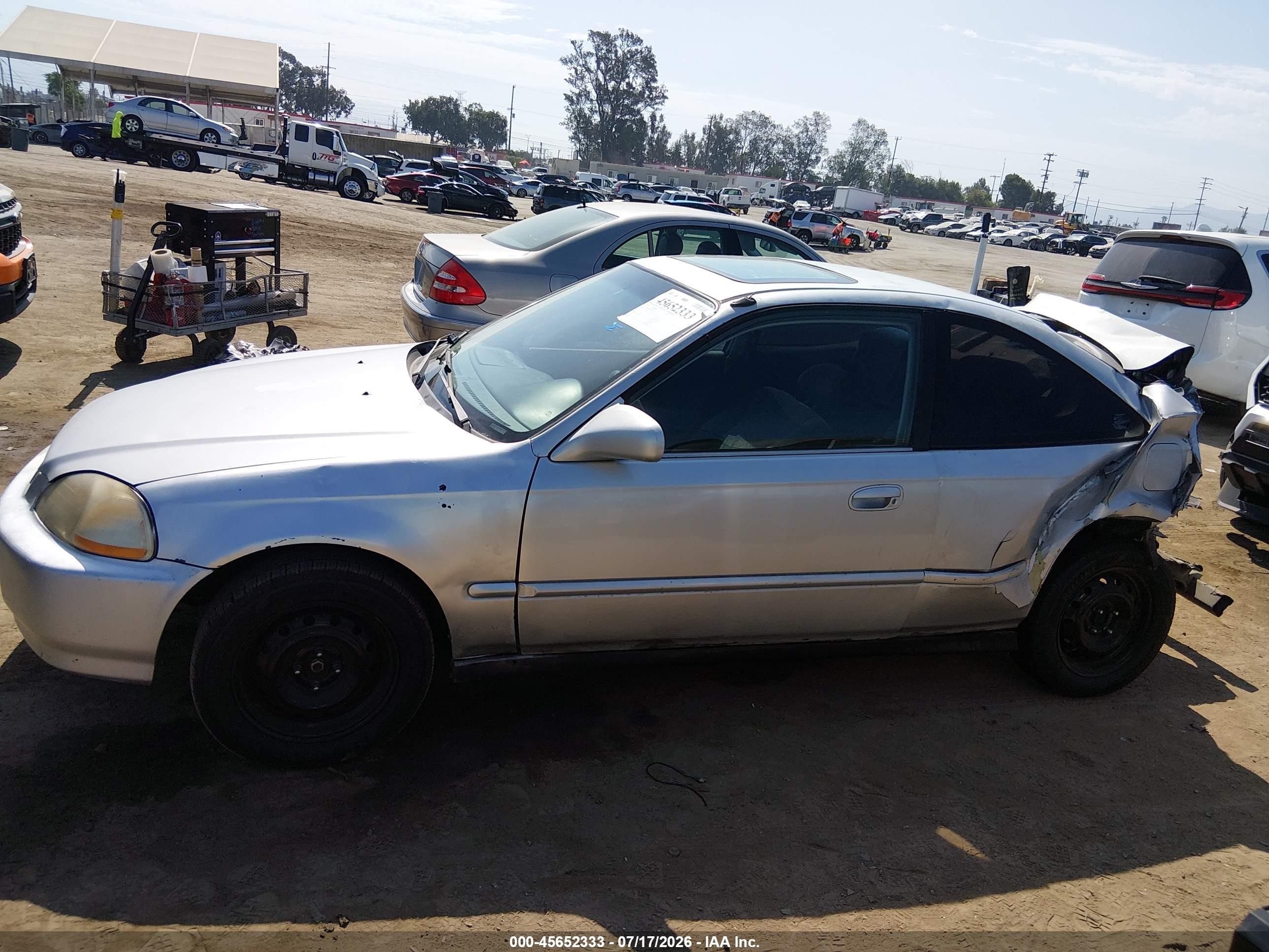 1998 Honda Civic Ex Silver vin: 1HGEJ8247WL091679