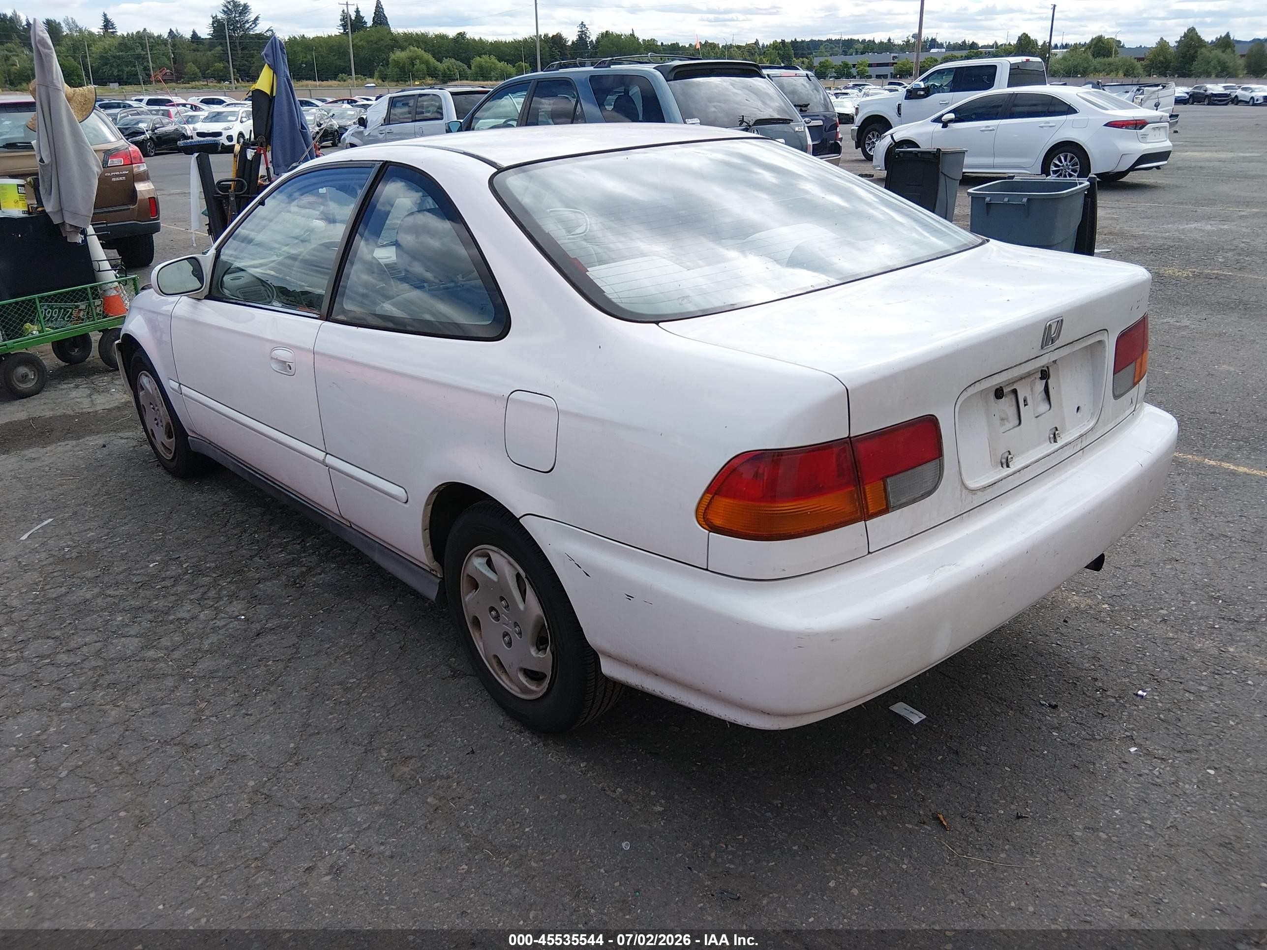 1996 Honda Civic Ex White vin: 1HGEJ8248TL054538
