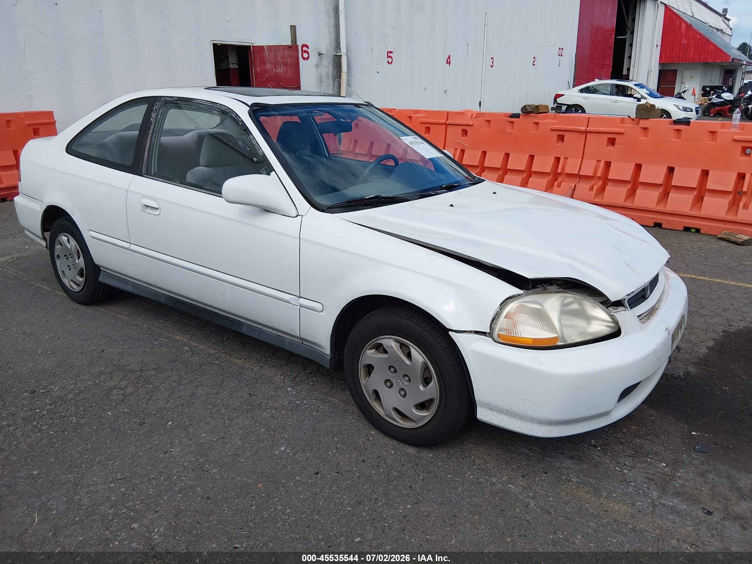 1996 Honda Civic Ex White vin: 1HGEJ8248TL054538