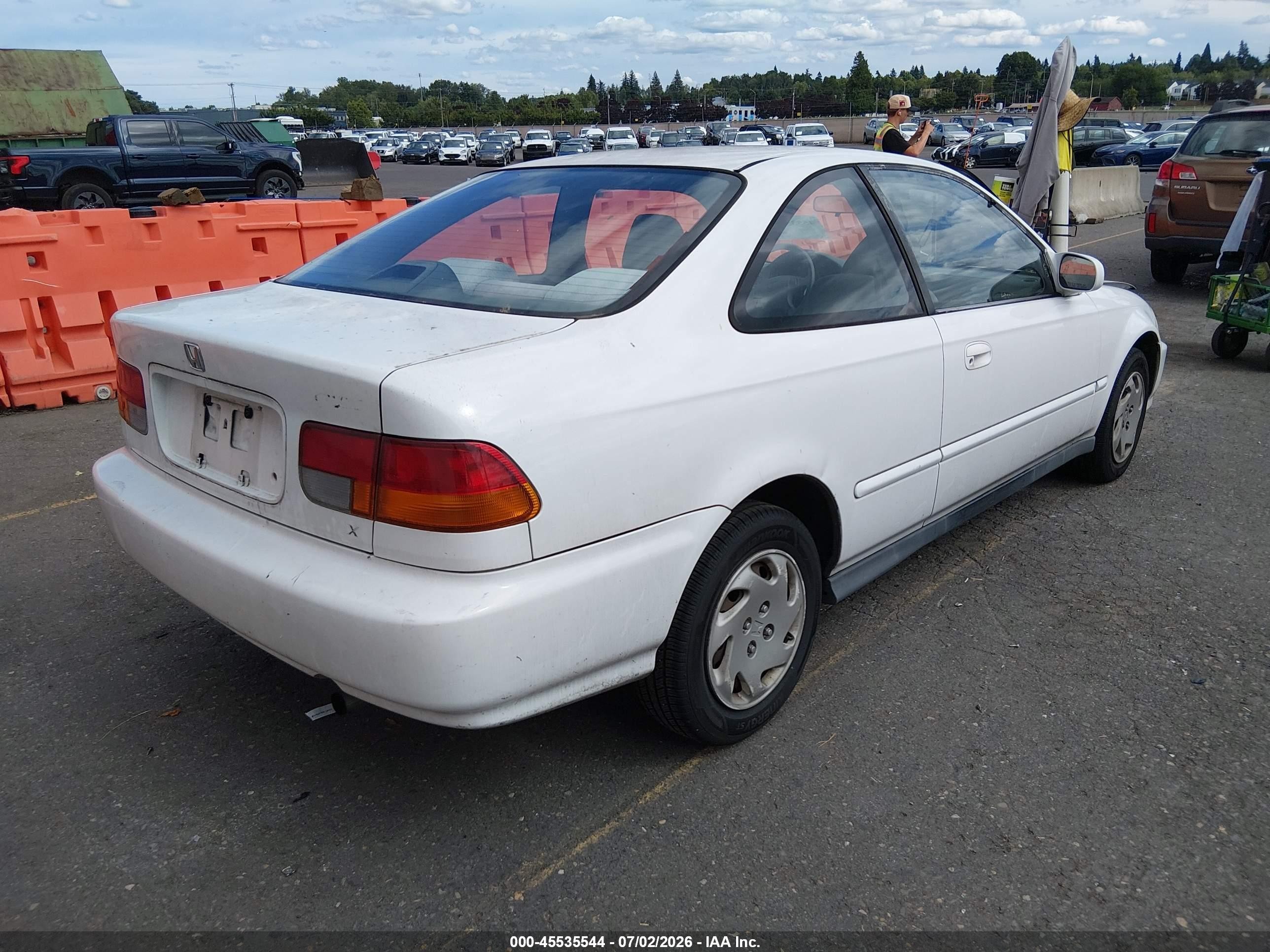 1996 Honda Civic Ex White vin: 1HGEJ8248TL054538