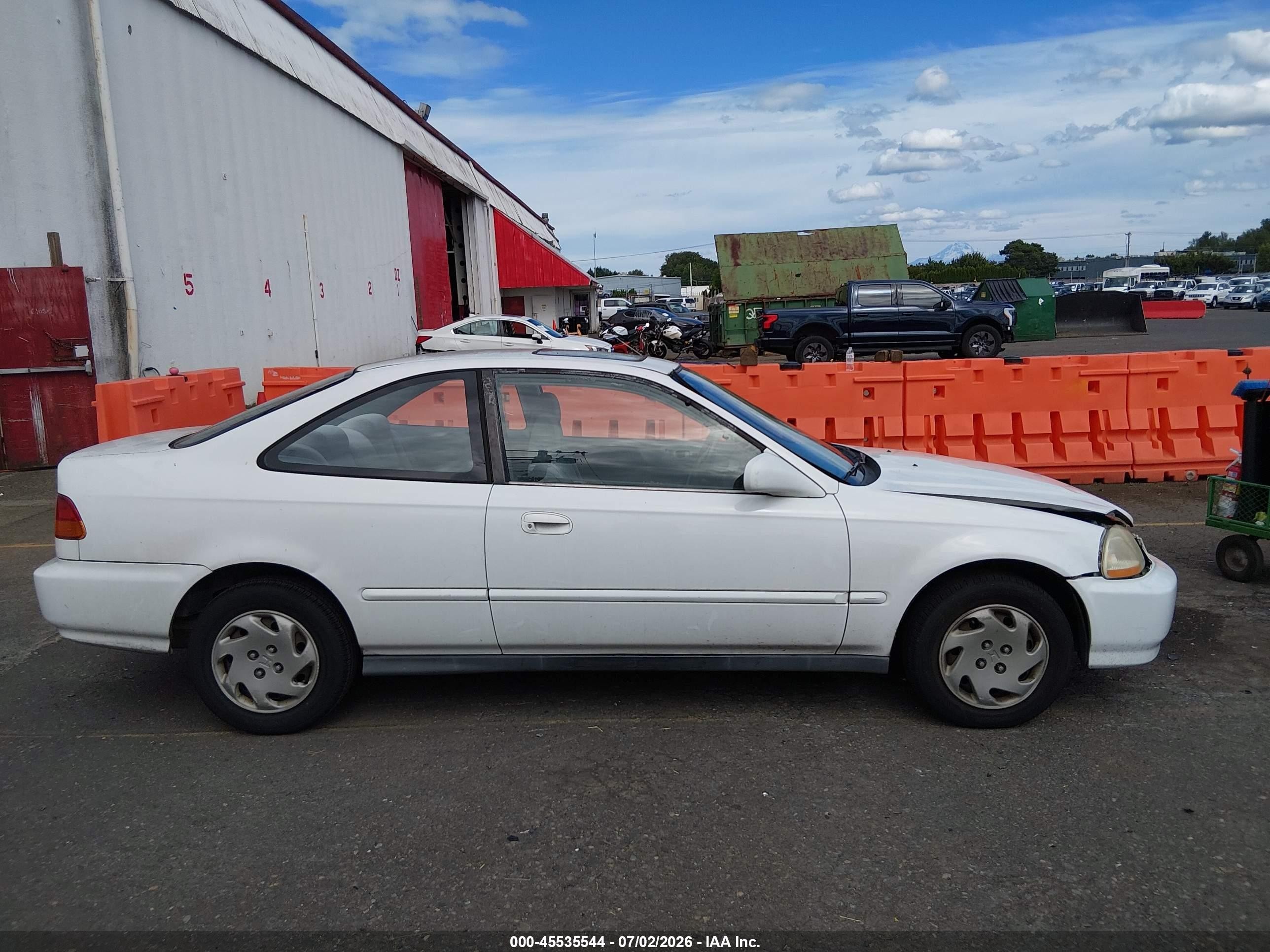 1996 Honda Civic Ex White vin: 1HGEJ8248TL054538