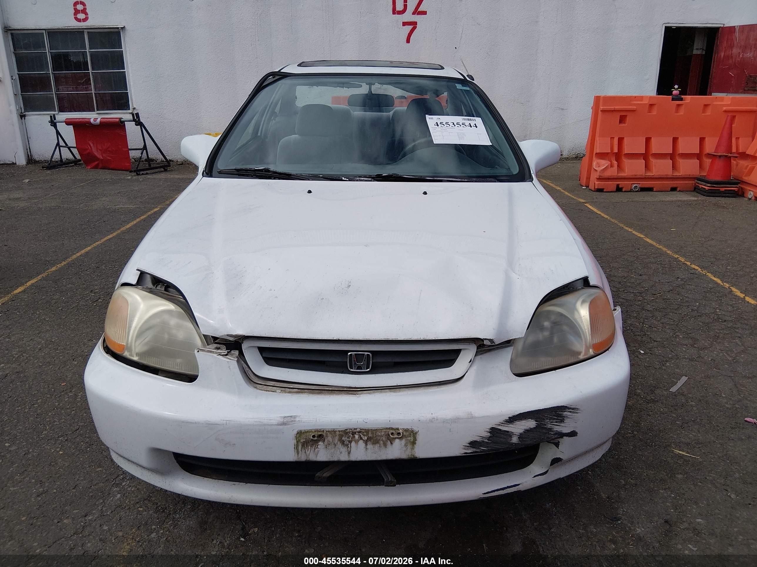 1996 Honda Civic Ex White vin: 1HGEJ8248TL054538