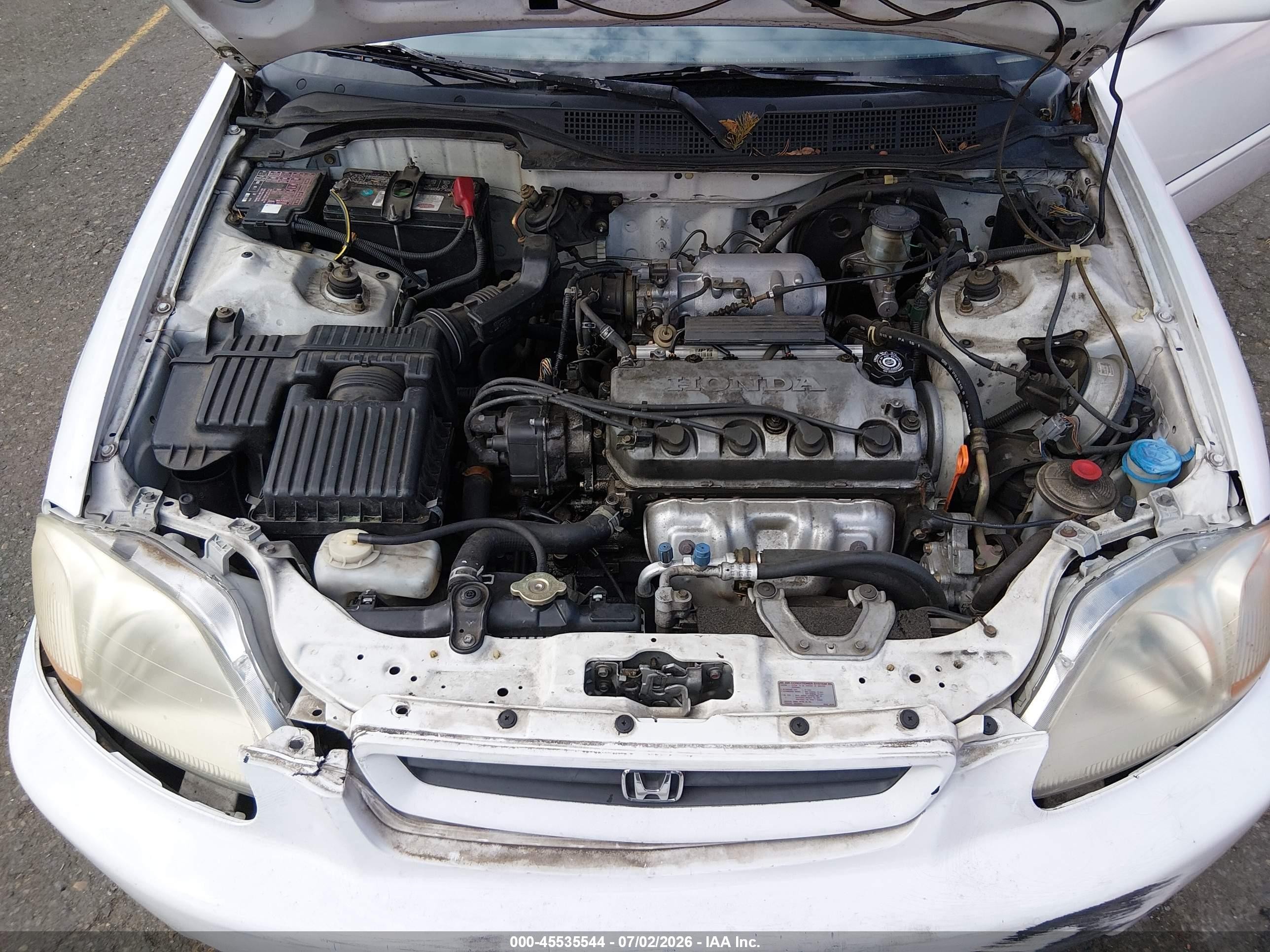 1996 Honda Civic Ex White vin: 1HGEJ8248TL054538