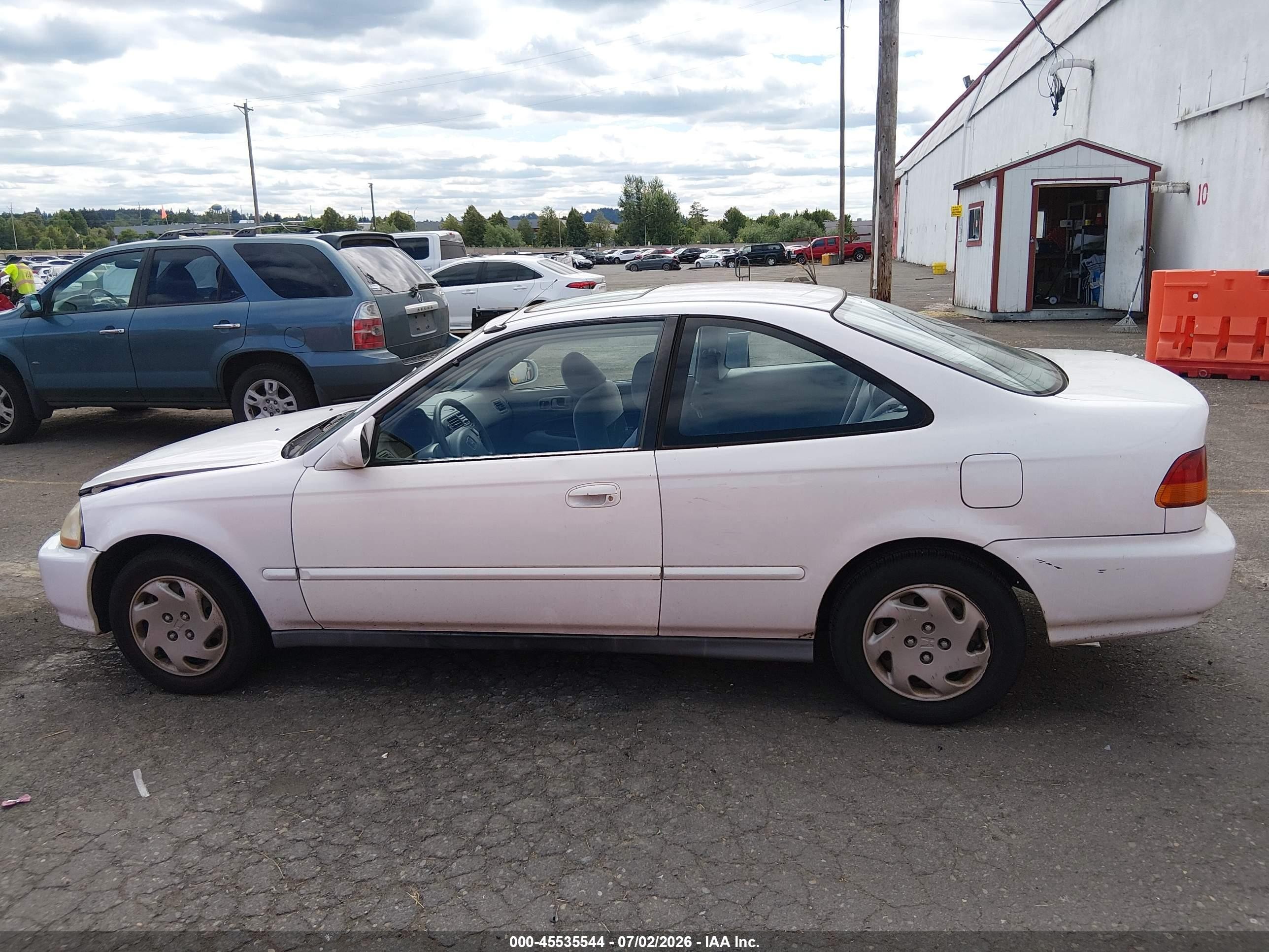 1996 Honda Civic Ex White vin: 1HGEJ8248TL054538