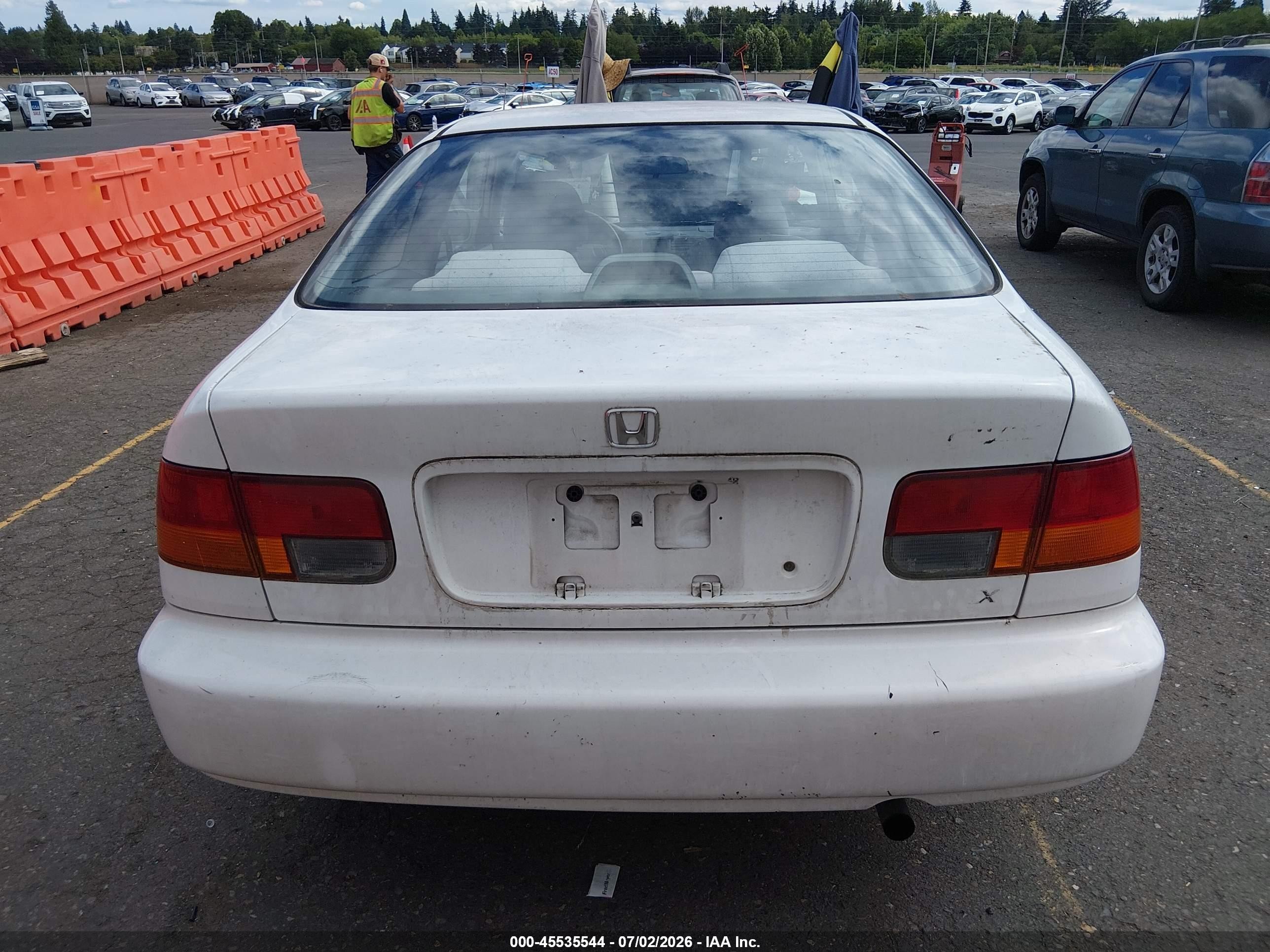 1996 Honda Civic Ex White vin: 1HGEJ8248TL054538