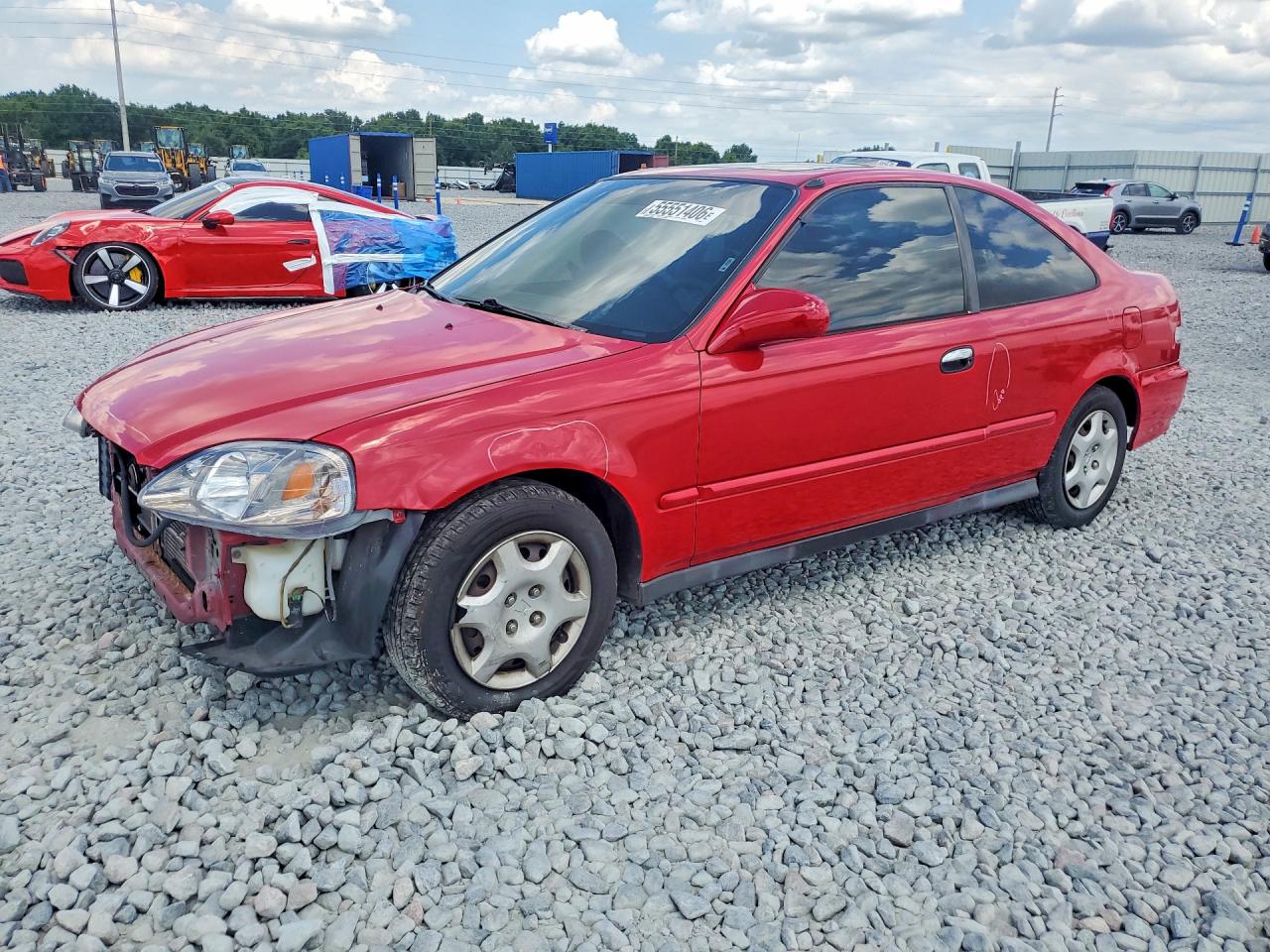 2000 Honda Civic Ex Red vin: 1HGEJ8249YL016890