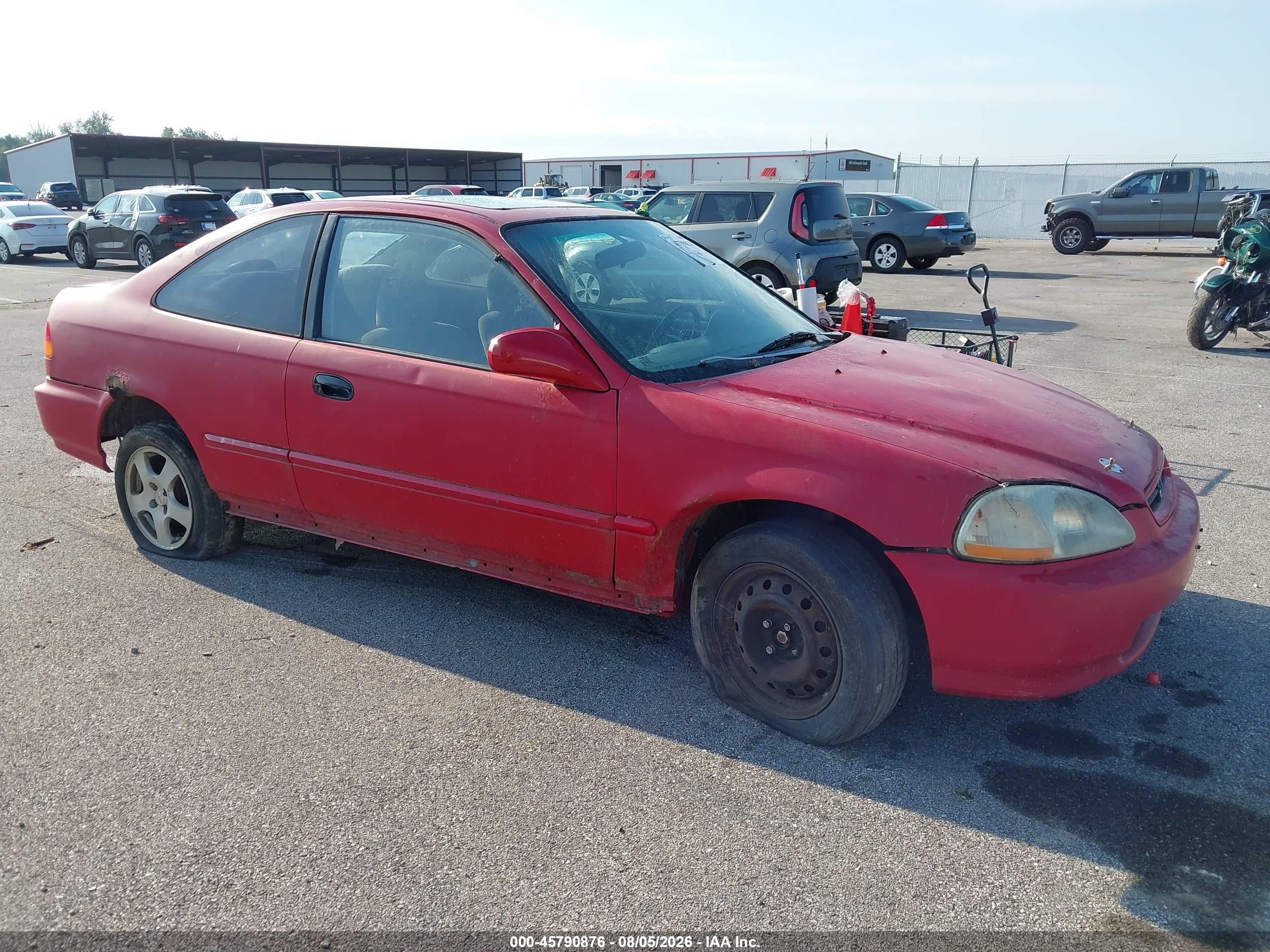 1997 Honda Civic Ex Red vin: 1HGEJ824XVL005151