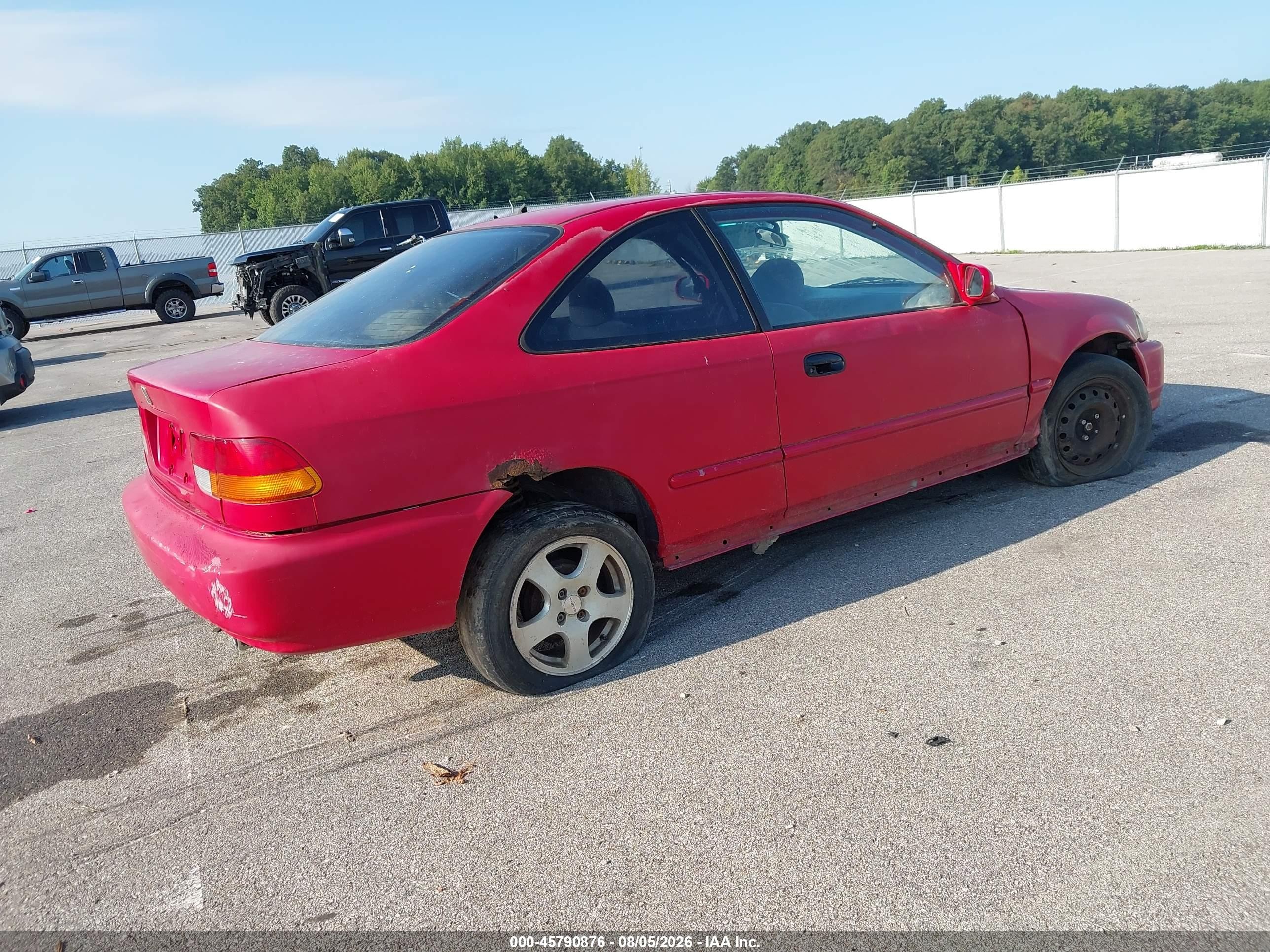 1997 Honda Civic Ex Red vin: 1HGEJ824XVL005151