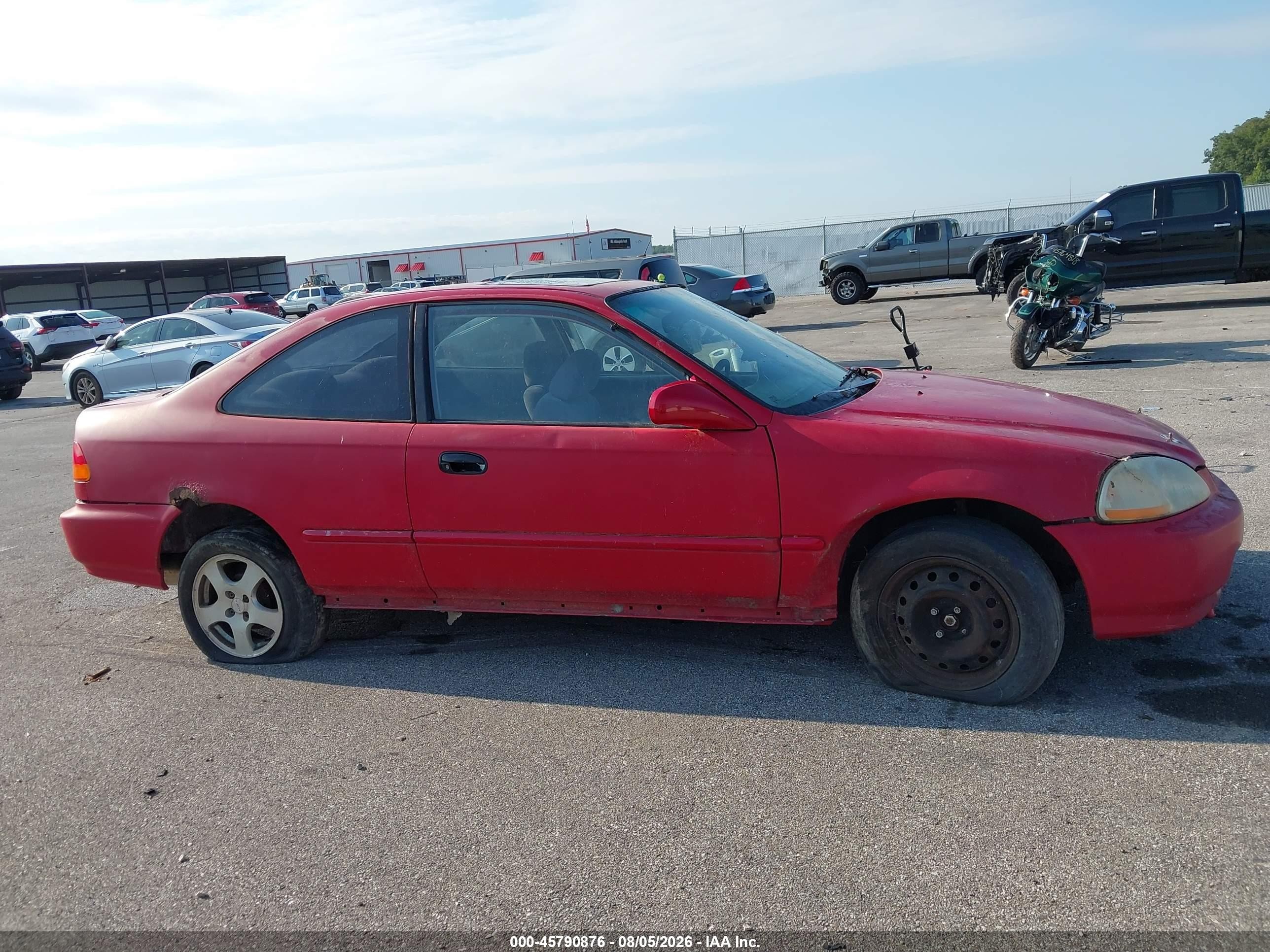 1997 Honda Civic Ex Red vin: 1HGEJ824XVL005151