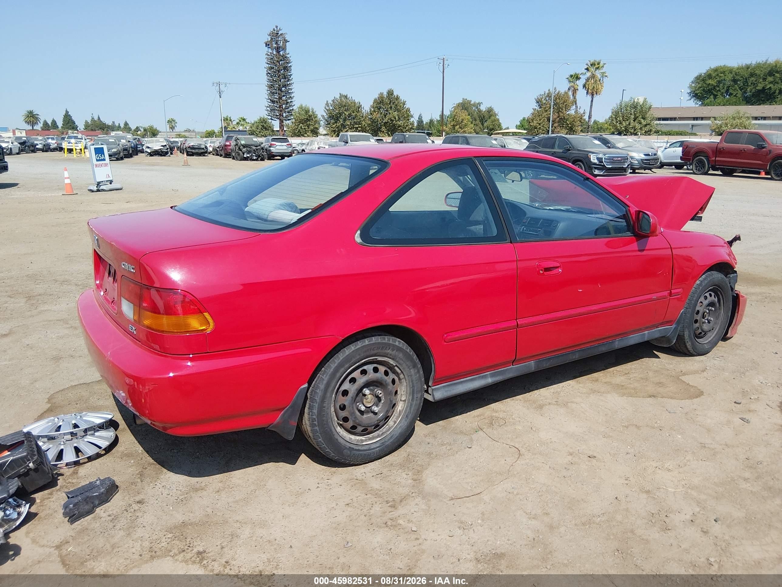 1997 Honda Civic Ex Красный vin: 1HGEJ824XVL069013