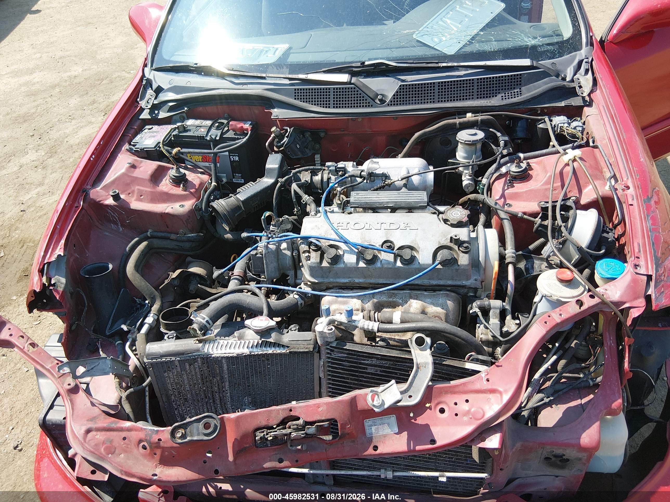 1997 Honda Civic Ex Красный vin: 1HGEJ824XVL069013