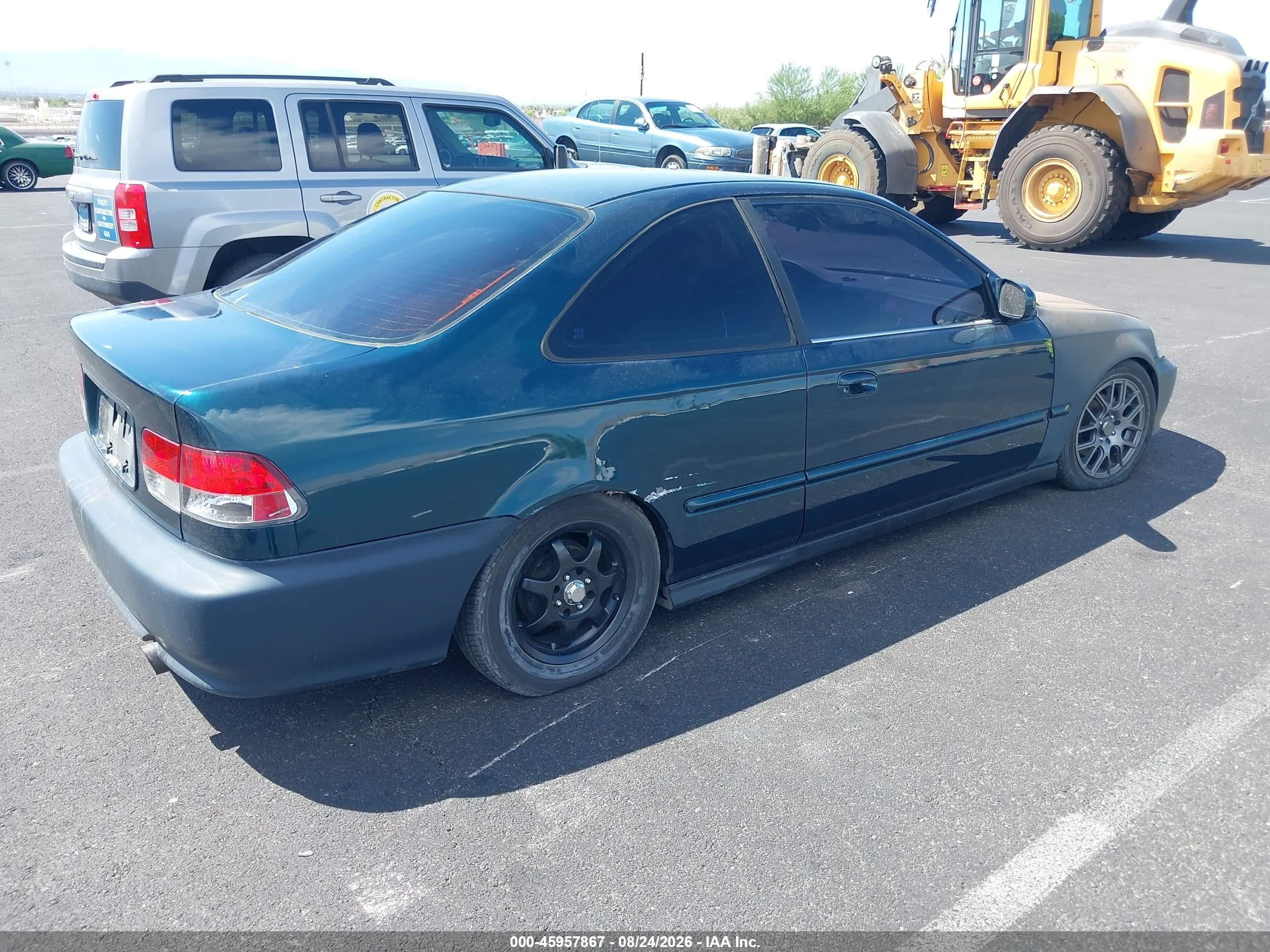 1998 Honda Civic Ex Green vin: 1HGEJ824XWL097654
