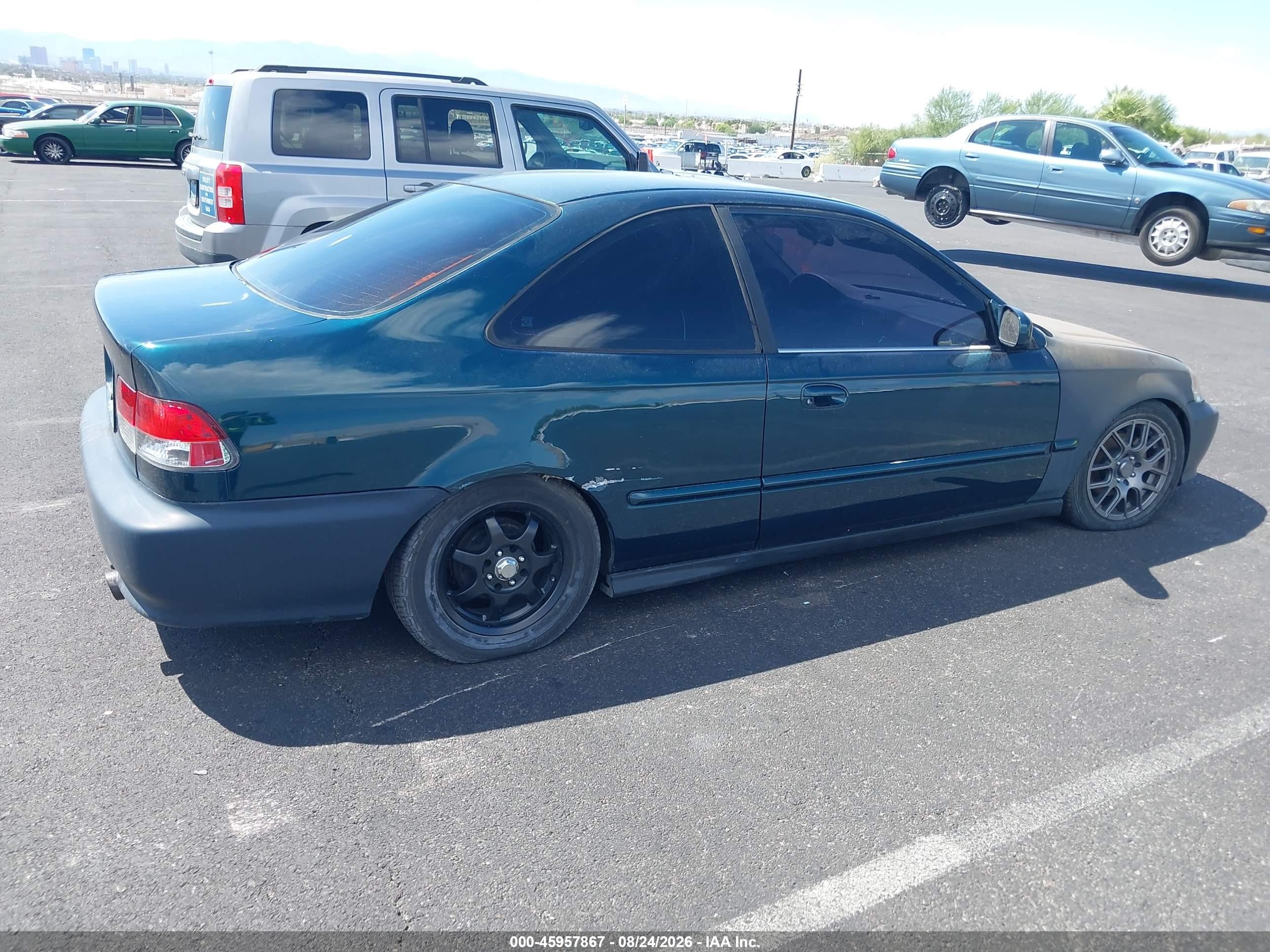 1998 Honda Civic Ex Green vin: 1HGEJ824XWL097654