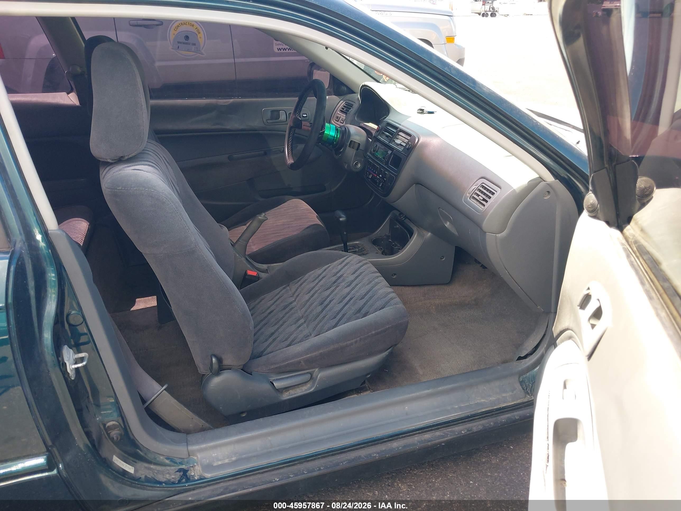 1998 Honda Civic Ex Green vin: 1HGEJ824XWL097654