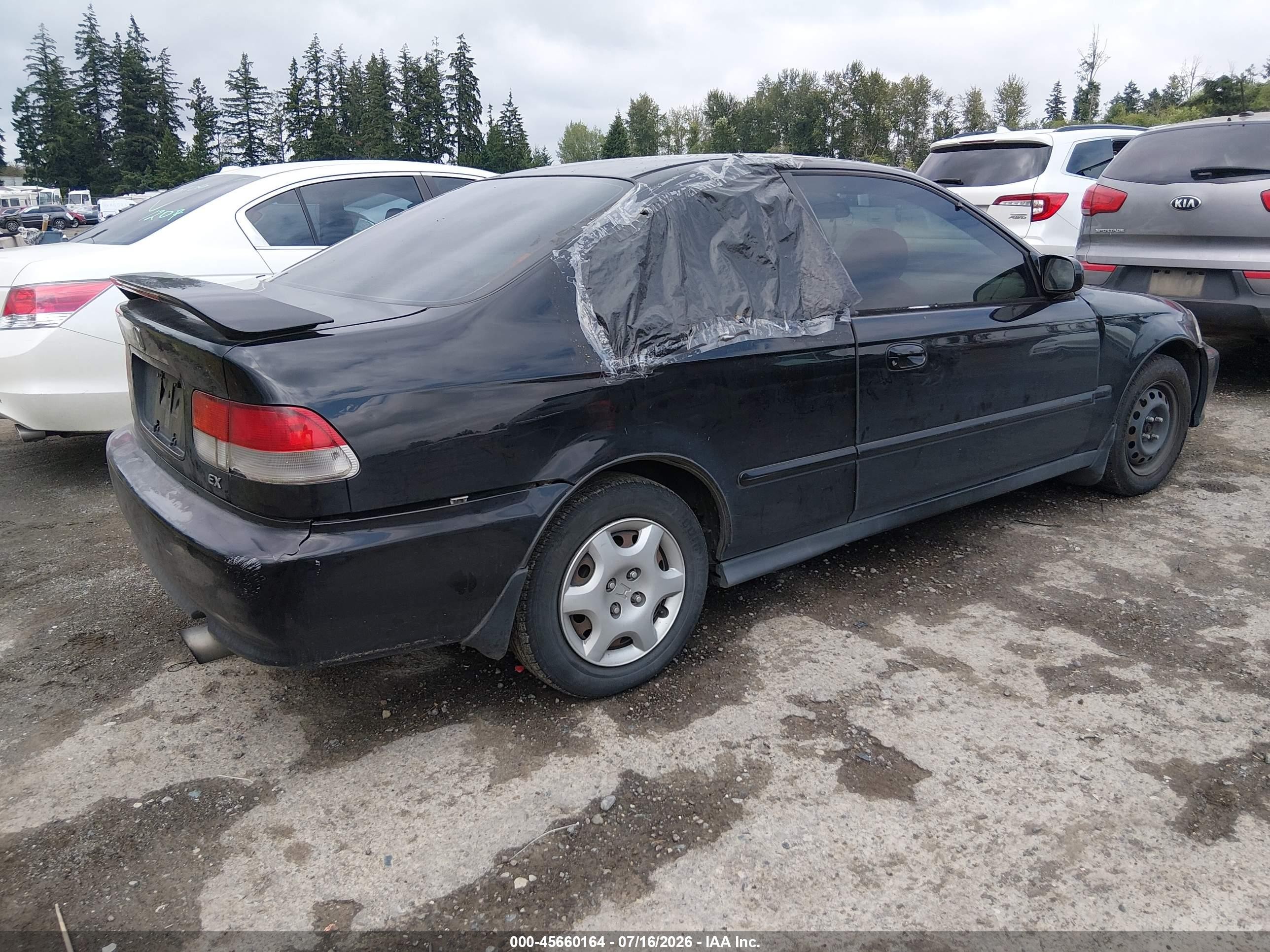 2000 Honda Civic Ex Black vin: 1HGEJ824XYL063975
