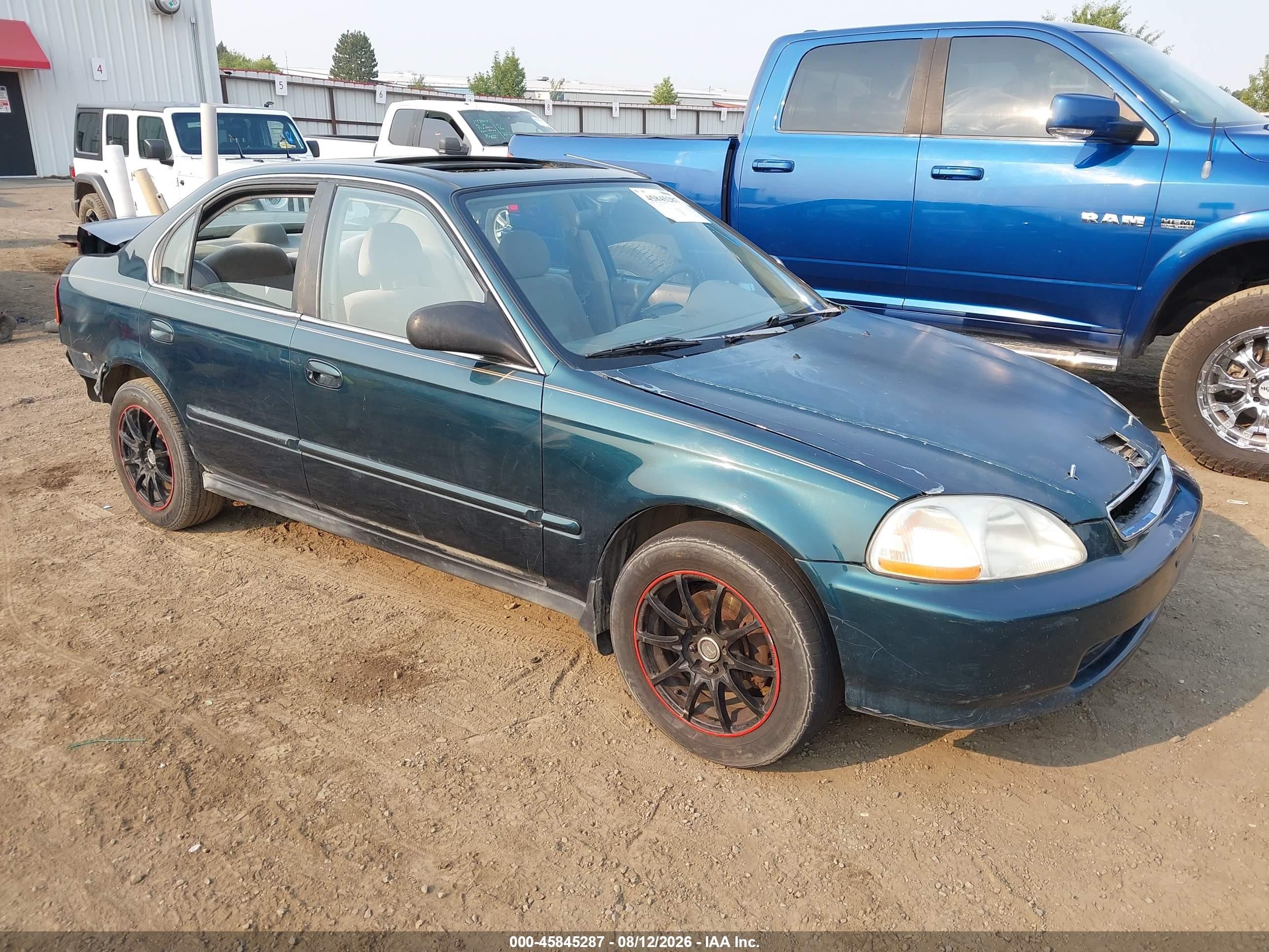 1998 Honda Civic Ex Green vin: 1HGEJ8542WL056513