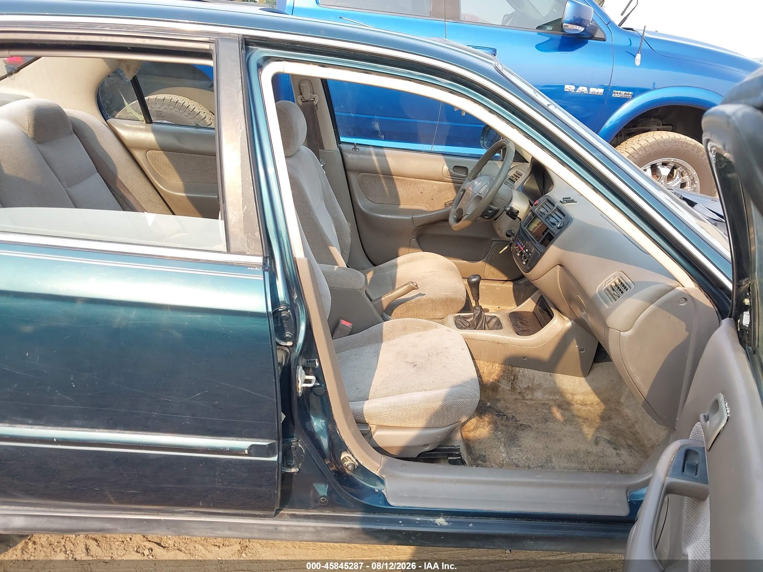 1998 Honda Civic Ex Green vin: 1HGEJ8542WL056513