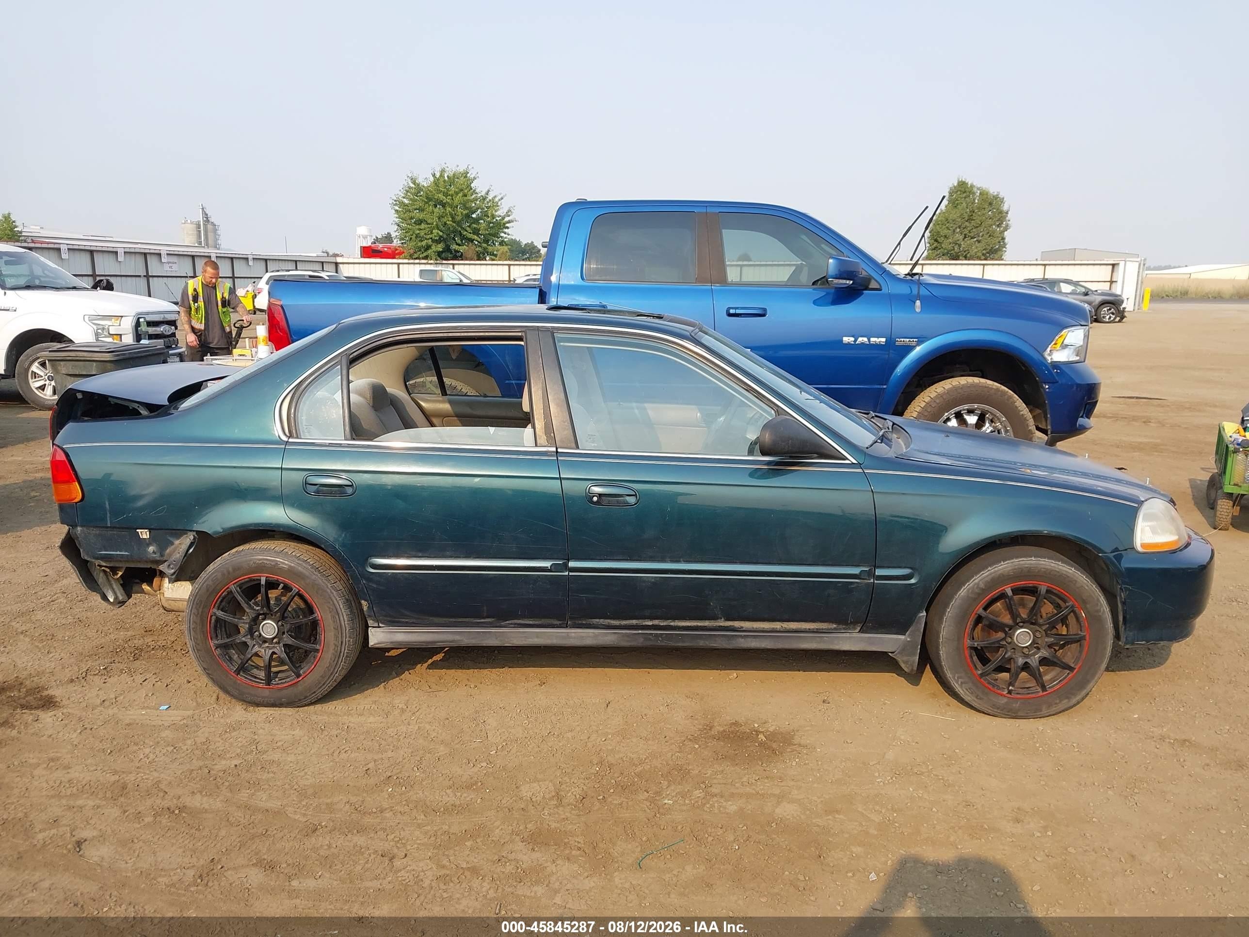 1998 Honda Civic Ex Green vin: 1HGEJ8542WL056513