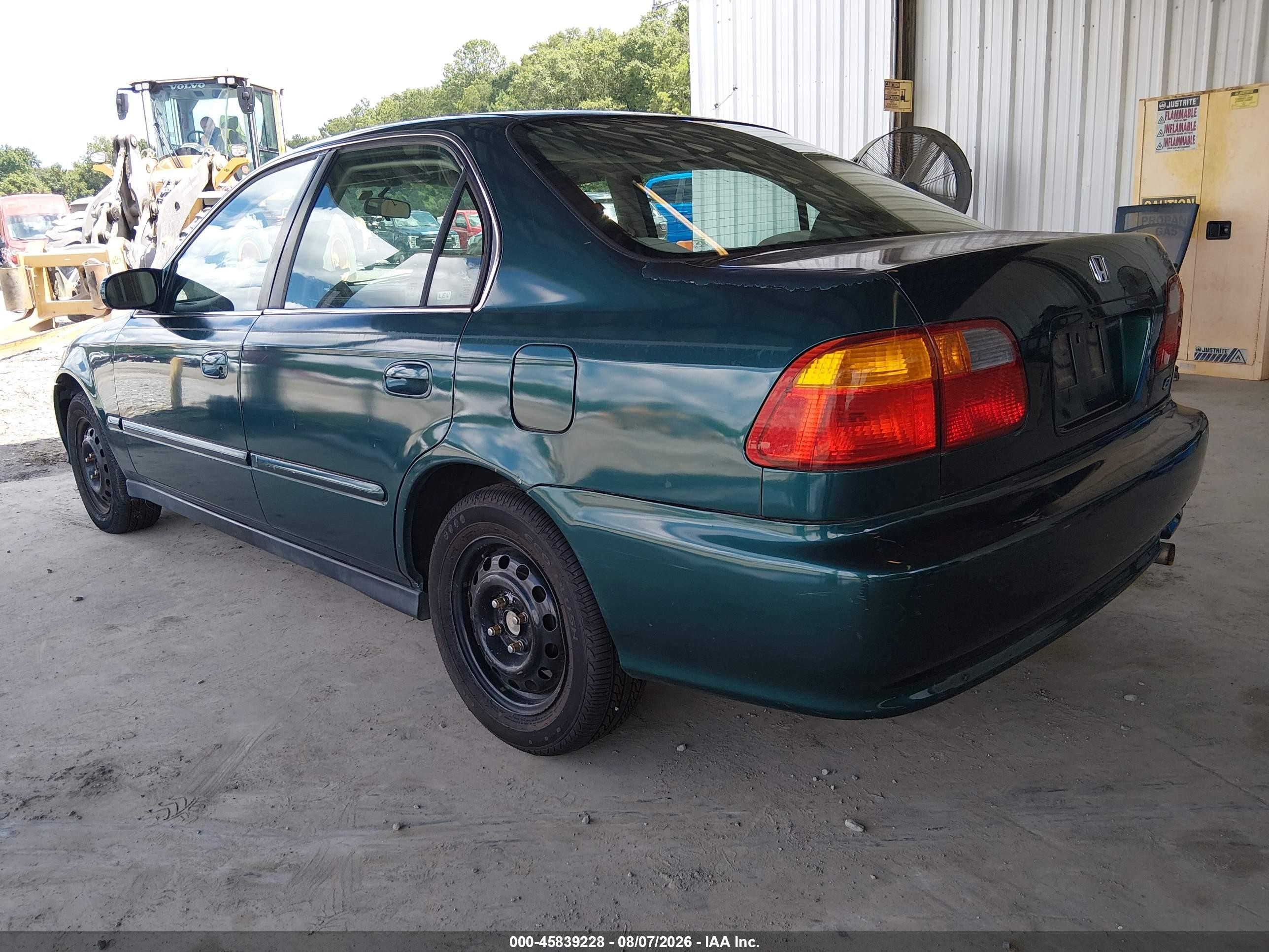 1999 Honda Civic Ex Green vin: 1HGEJ8640XL029617