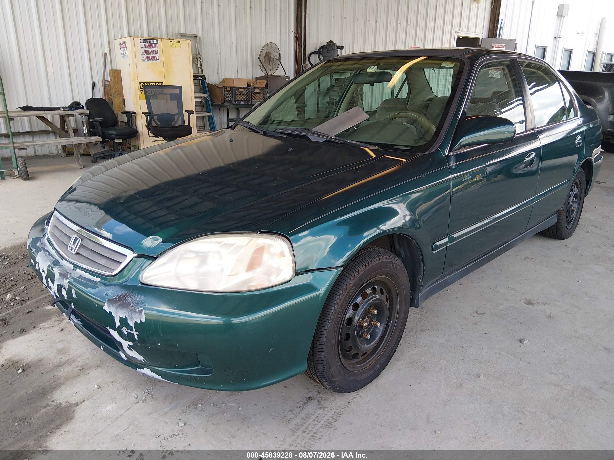 1999 Honda Civic Ex Green vin: 1HGEJ8640XL029617