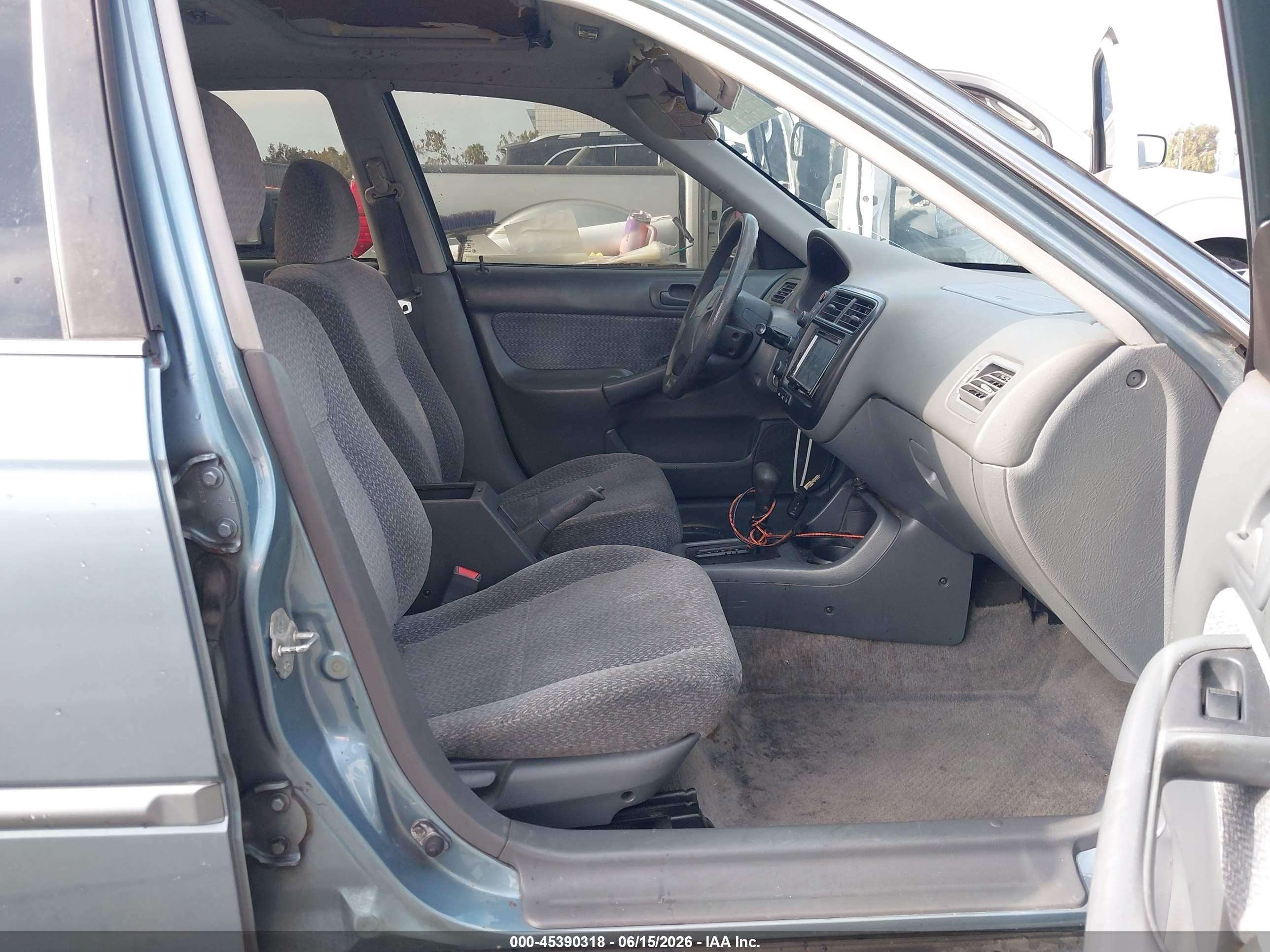 2000 Honda Civic Ex Blue vin: 1HGEJ8644YL003524