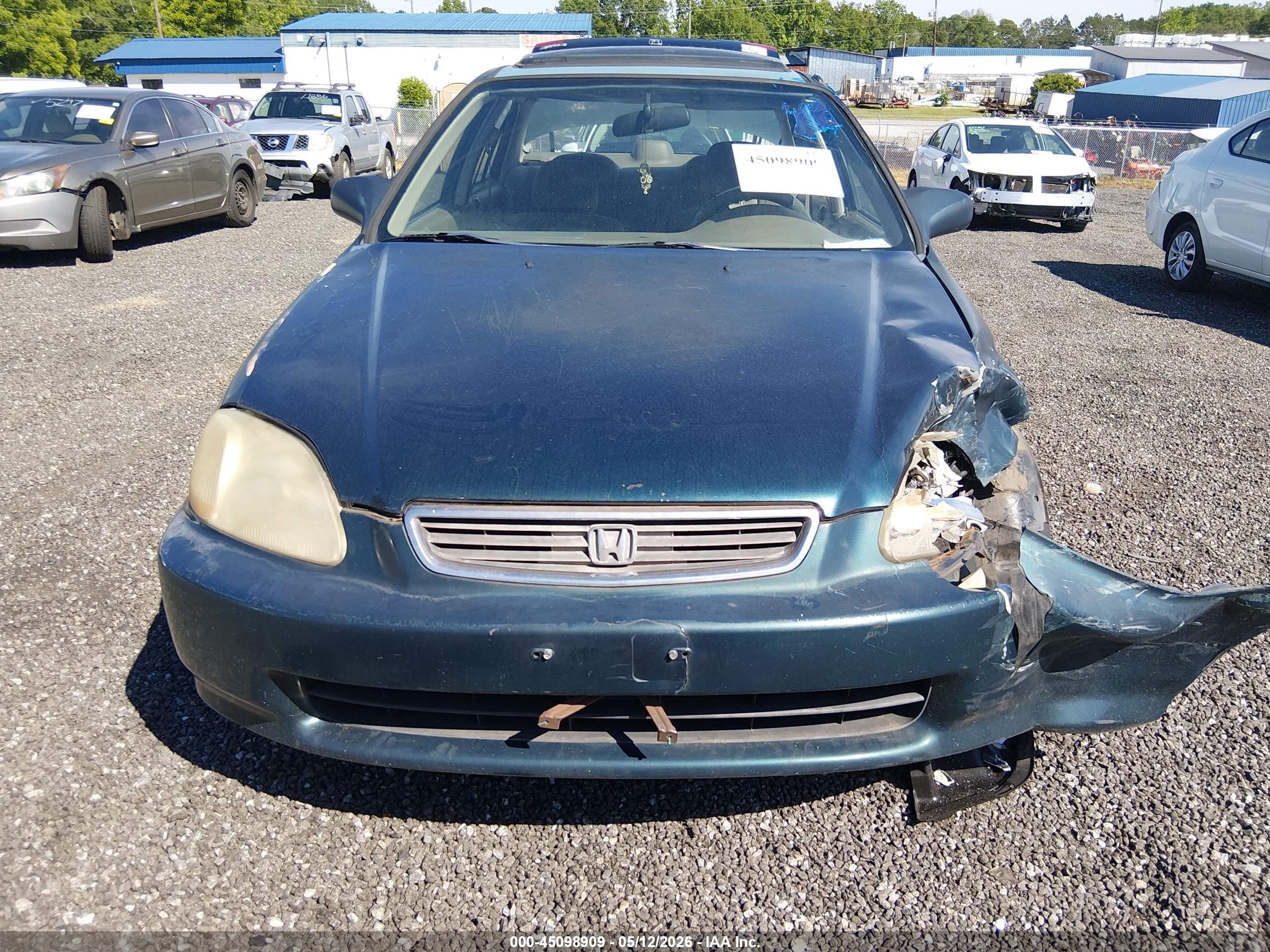 1996 Honda Civic Ex Green vin: 1HGEJ8645TL044995