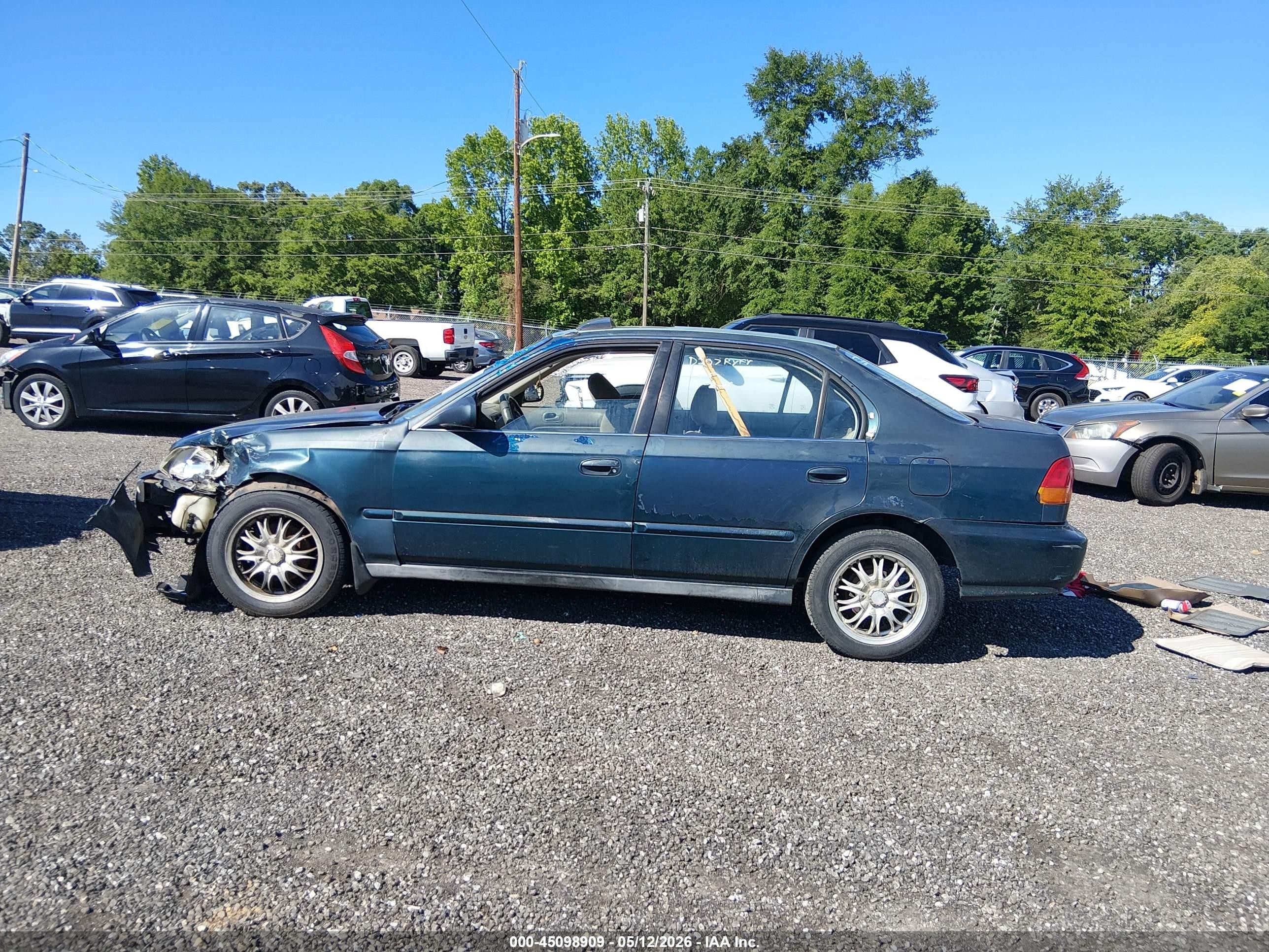 1996 Honda Civic Ex Green vin: 1HGEJ8645TL044995