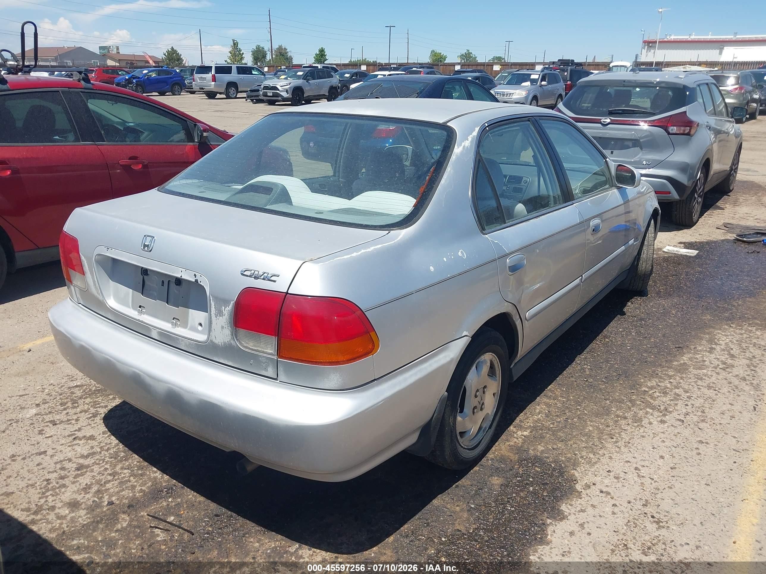 1996 Honda Civic Ex Silver vin: 1HGEJ8646TL016459