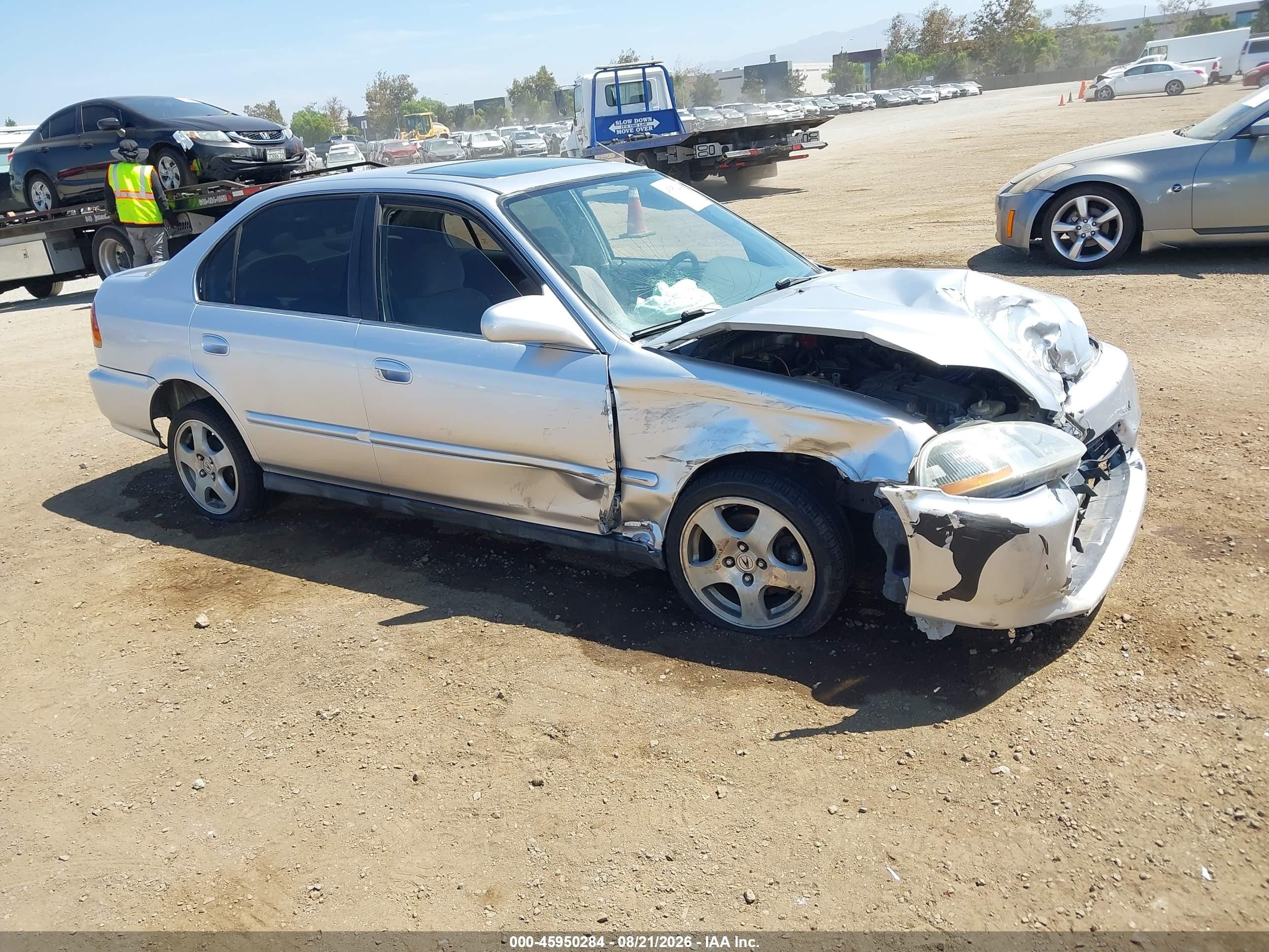 1996 Honda Civic Ex Серый vin: 1HGEJ8647TL000111