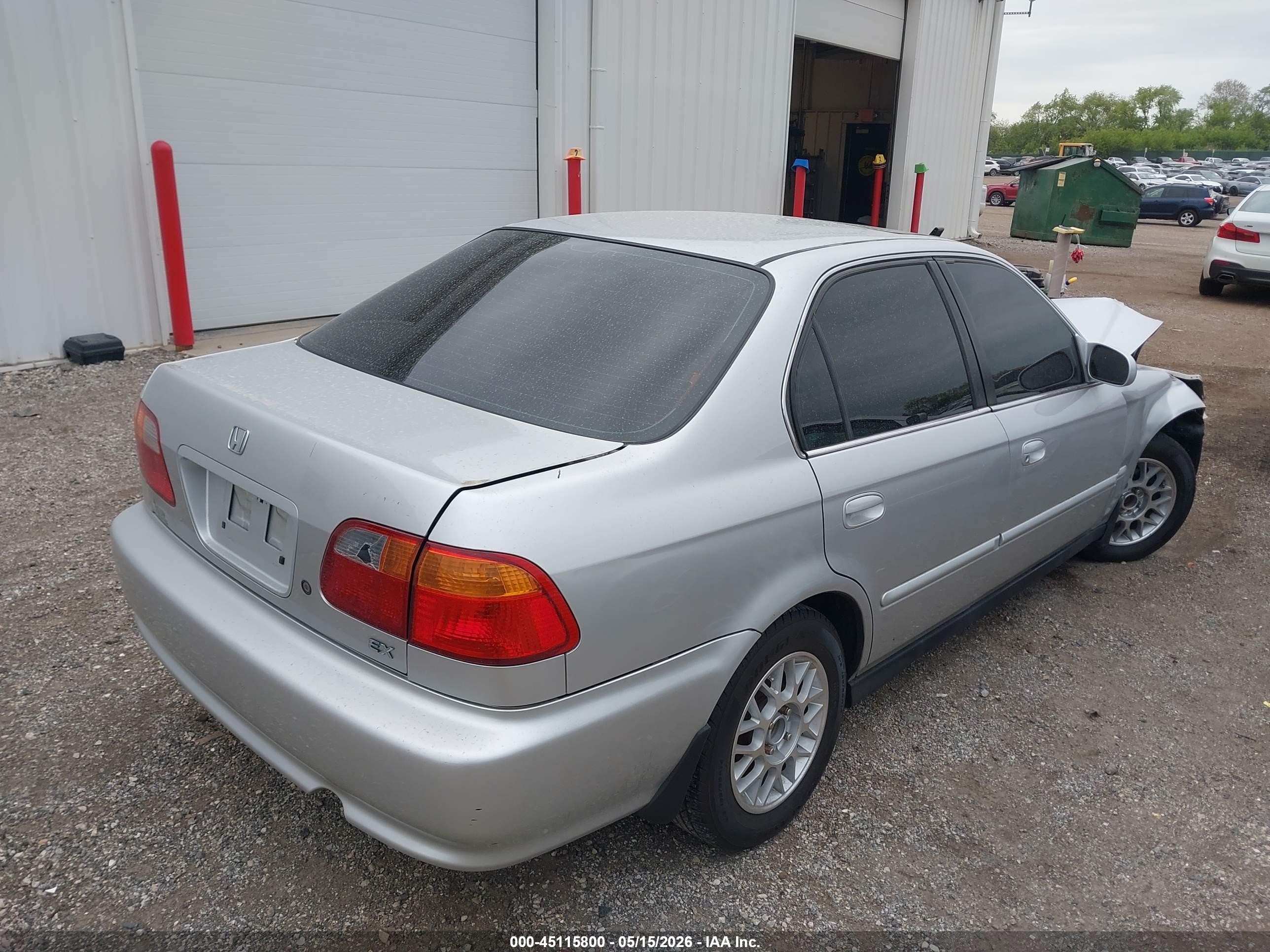 1999 Honda Civic Ex Silver vin: 1HGEJ8647XL010255