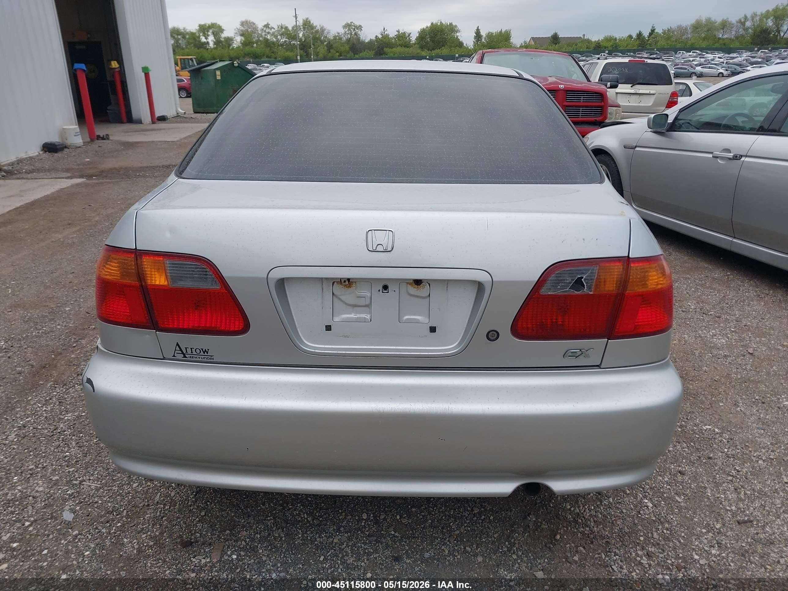 1999 Honda Civic Ex Silver vin: 1HGEJ8647XL010255