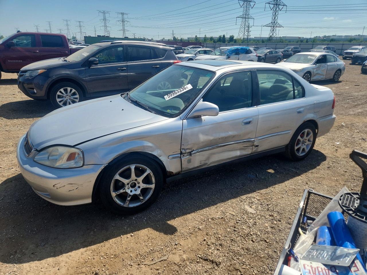 1999 Honda Civic Ex Silver vin: 1HGEJ8647XL022020