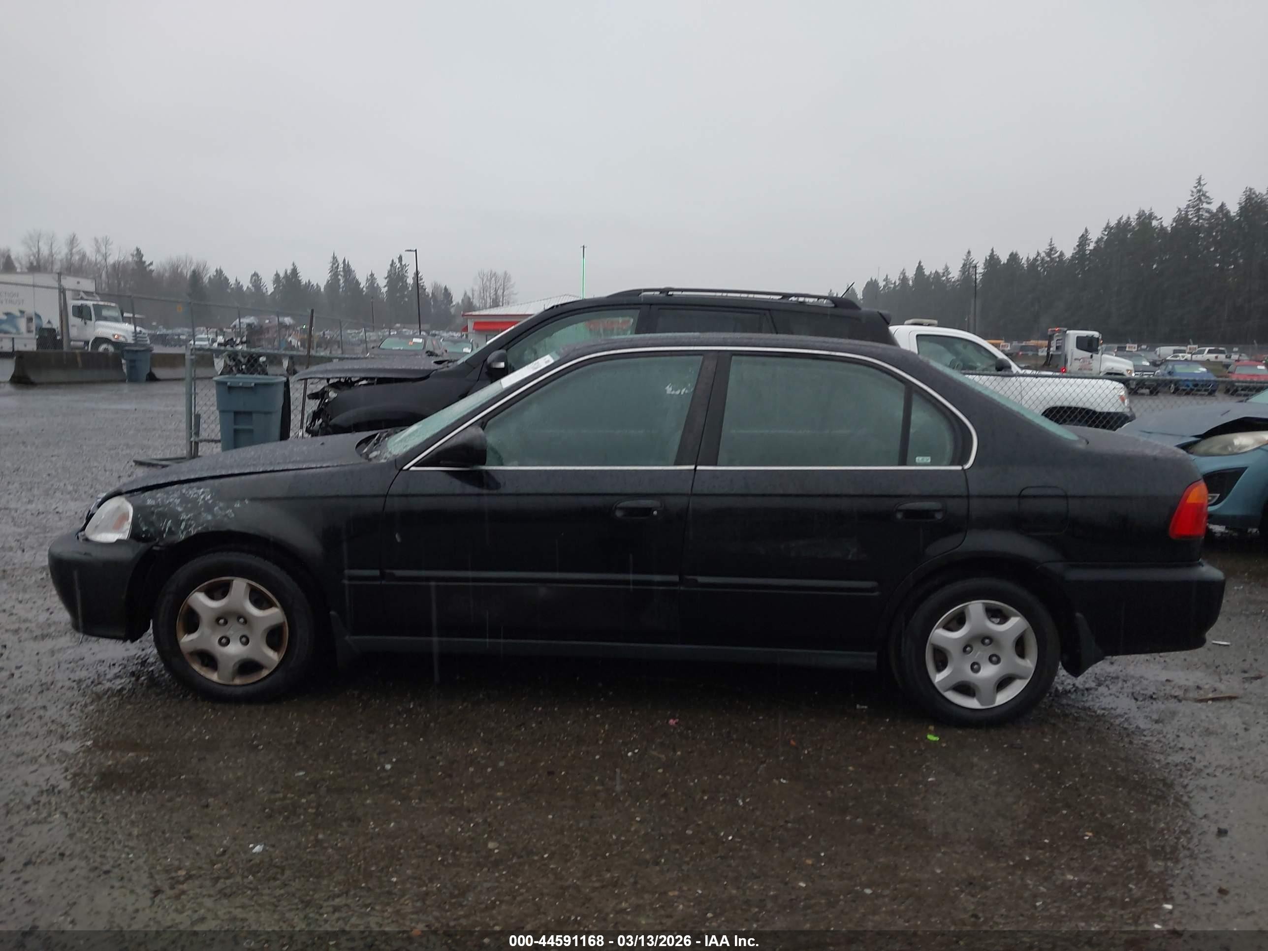 1999 Honda Civic Ex Black vin: 1HGEJ8648XL010314