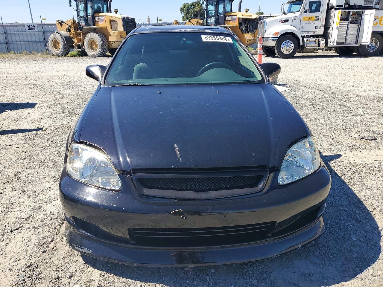 2000 Honda Civic Si Black vin: 1HGEM1155YL110578