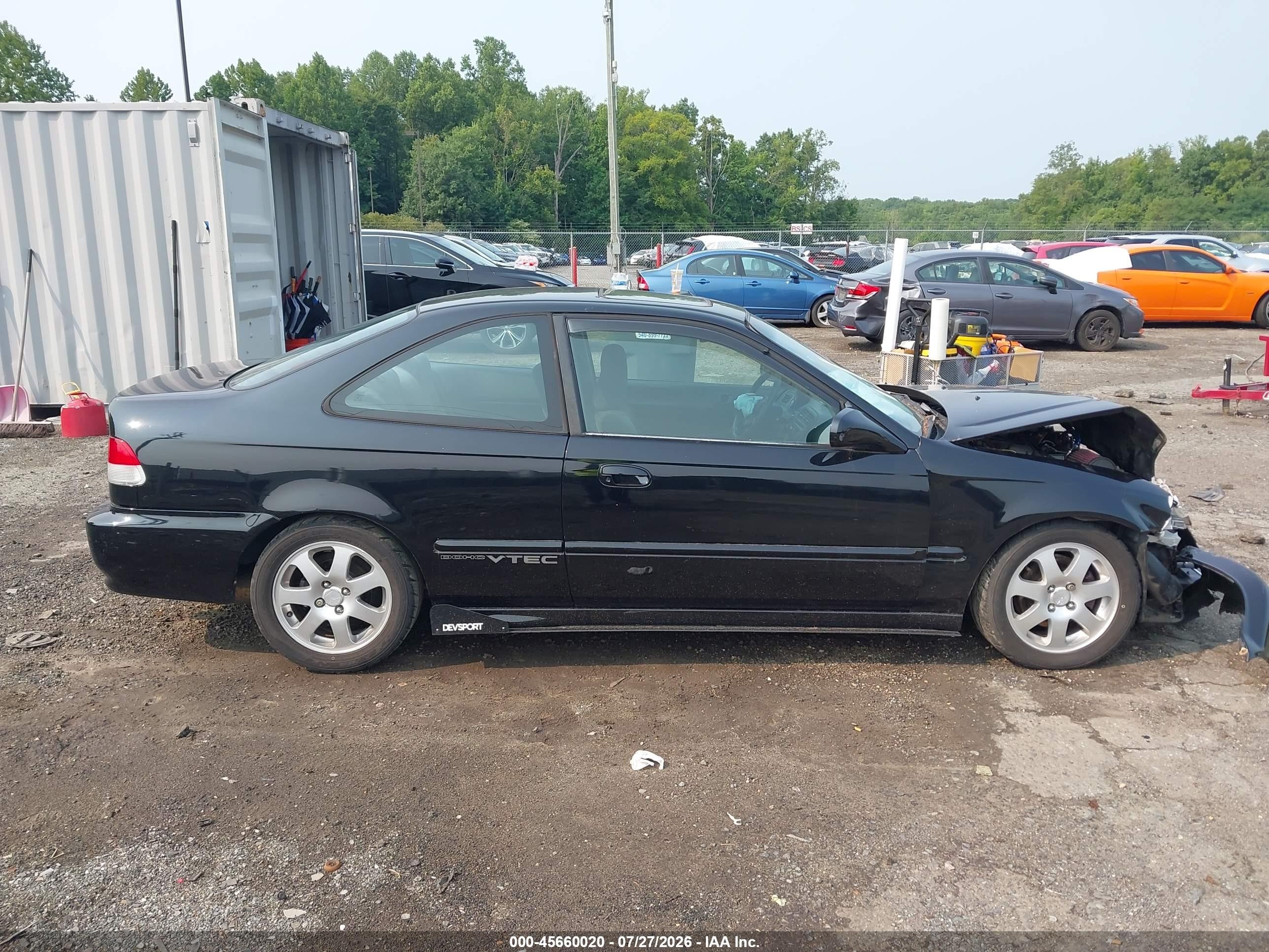 2000 Honda Civic Si Black vin: 1HGEM1155YL122343