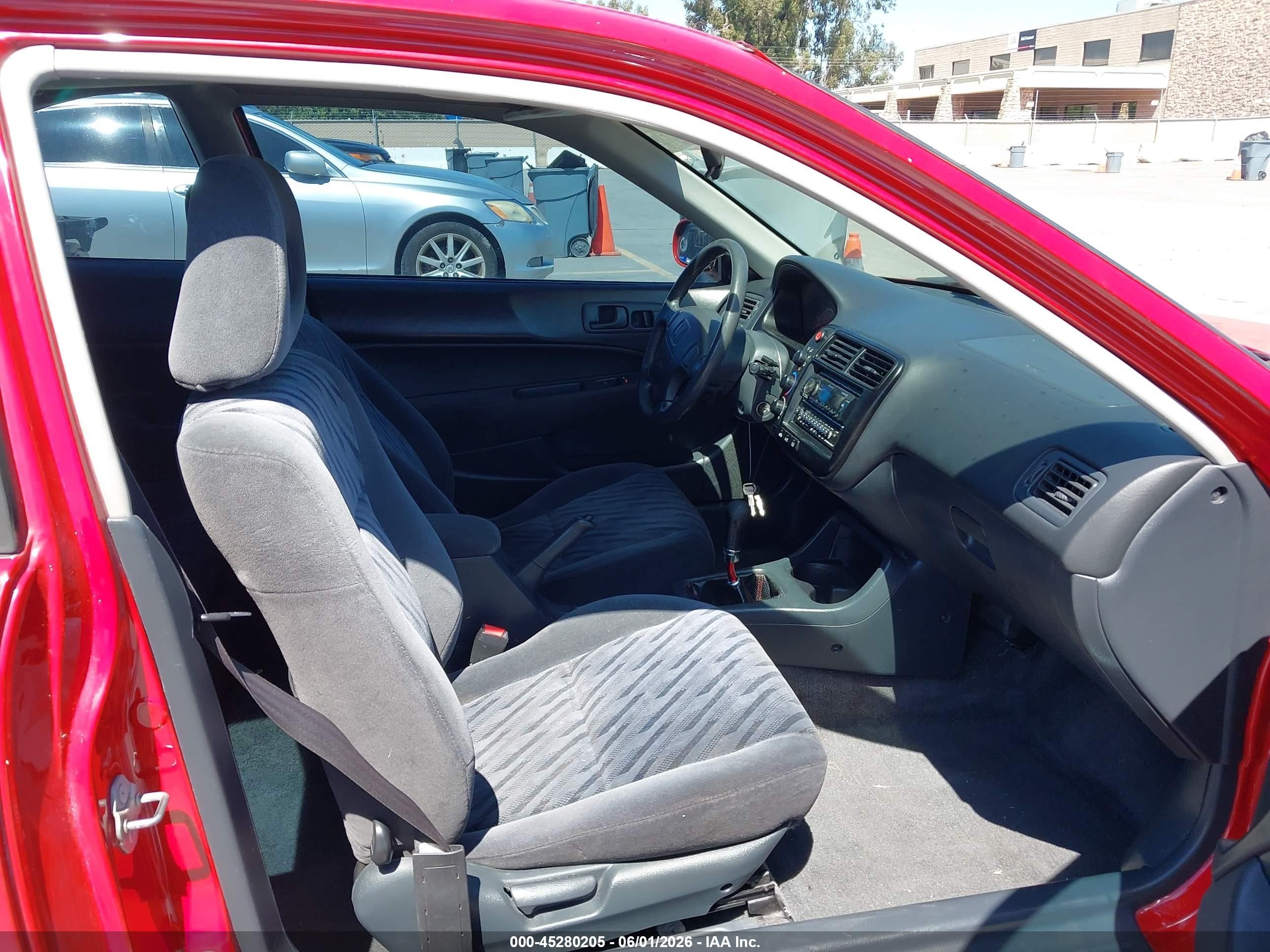 2000 Honda Civic Si Red vin: 1HGEM1157YL072836