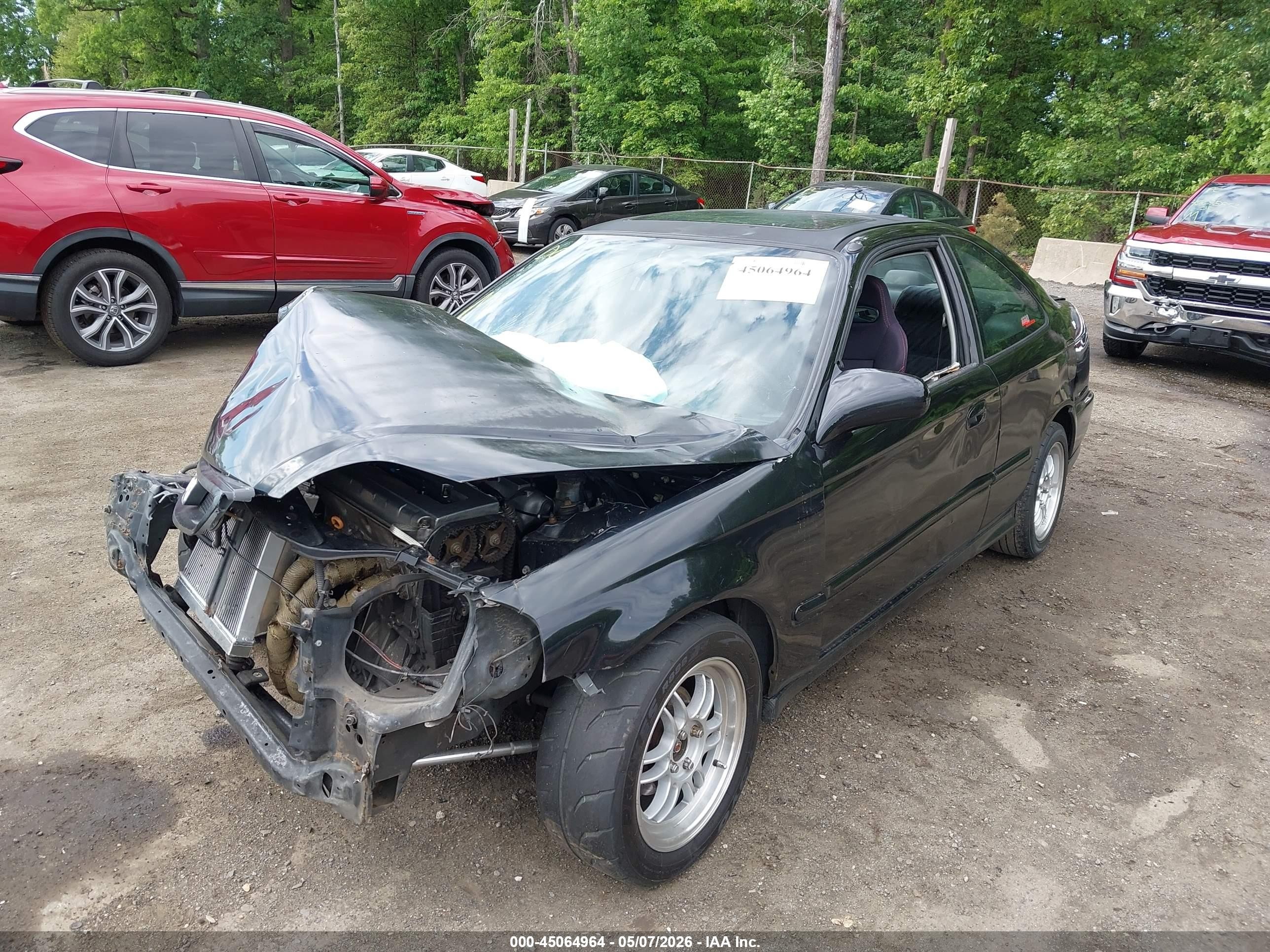 2000 Honda Civic Si Черный vin: 1HGEM1157YL120156