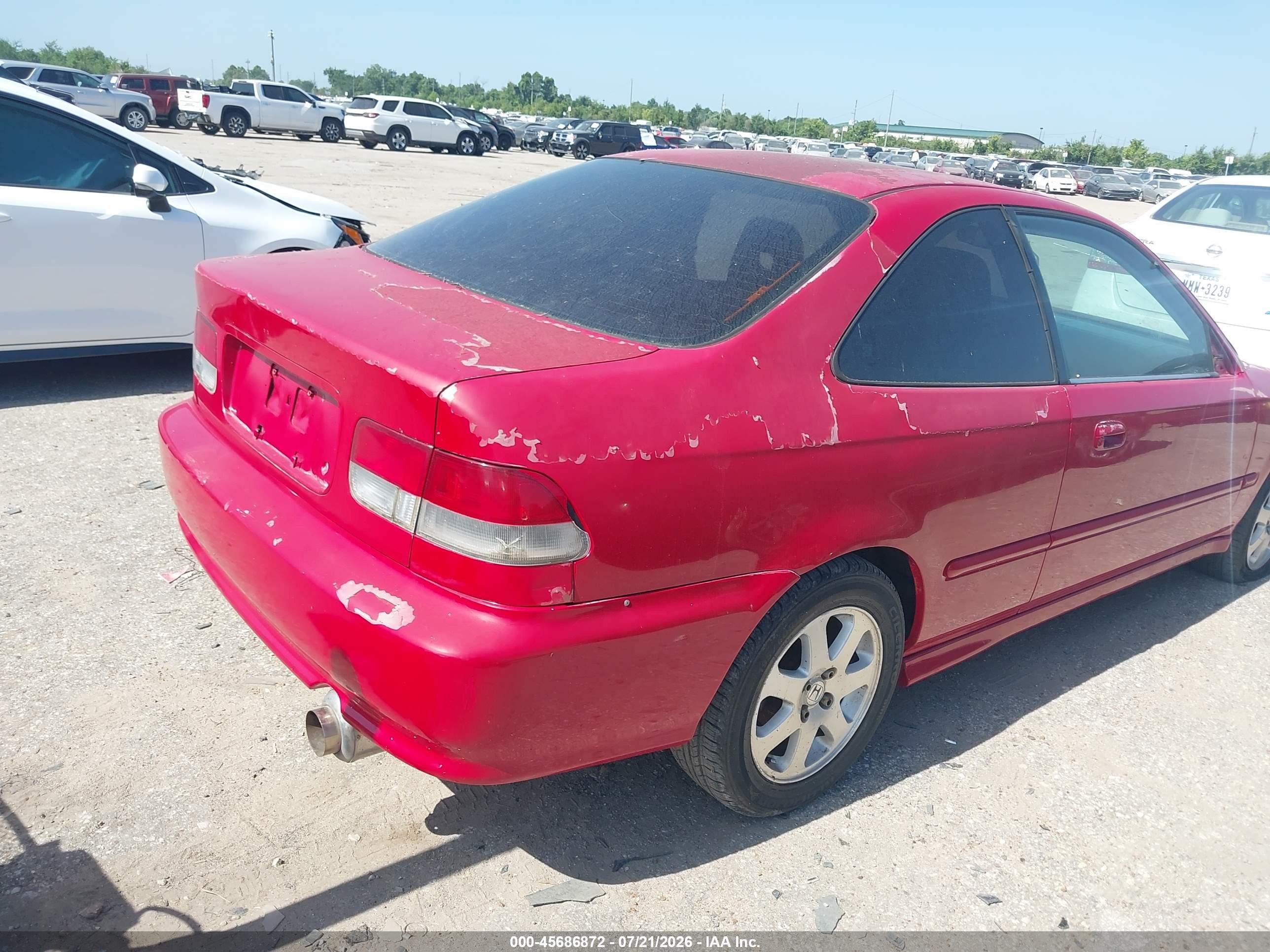 2000 Honda Civic Si Red vin: 1HGEM115XYL100905