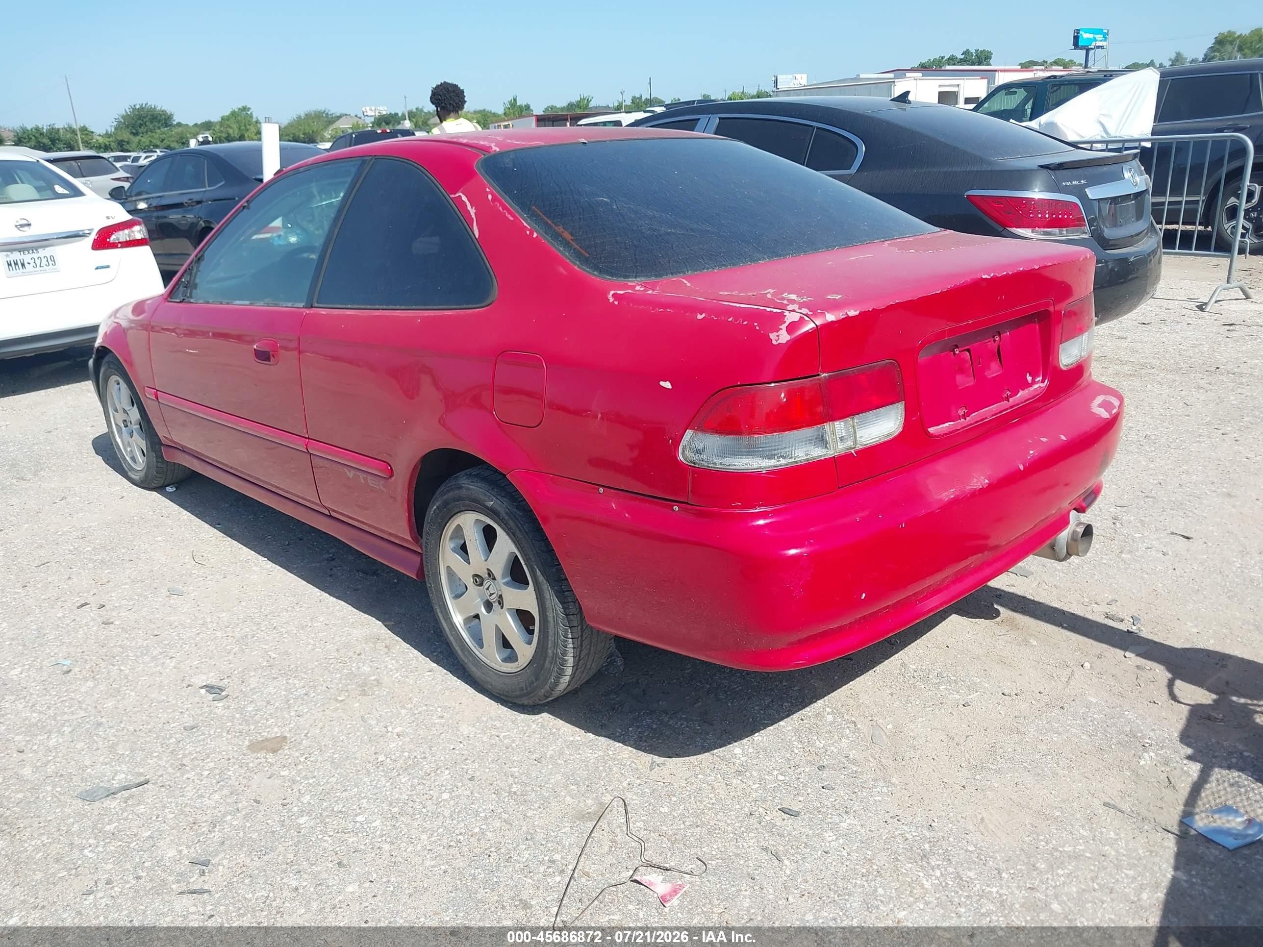 2000 Honda Civic Si Red vin: 1HGEM115XYL100905