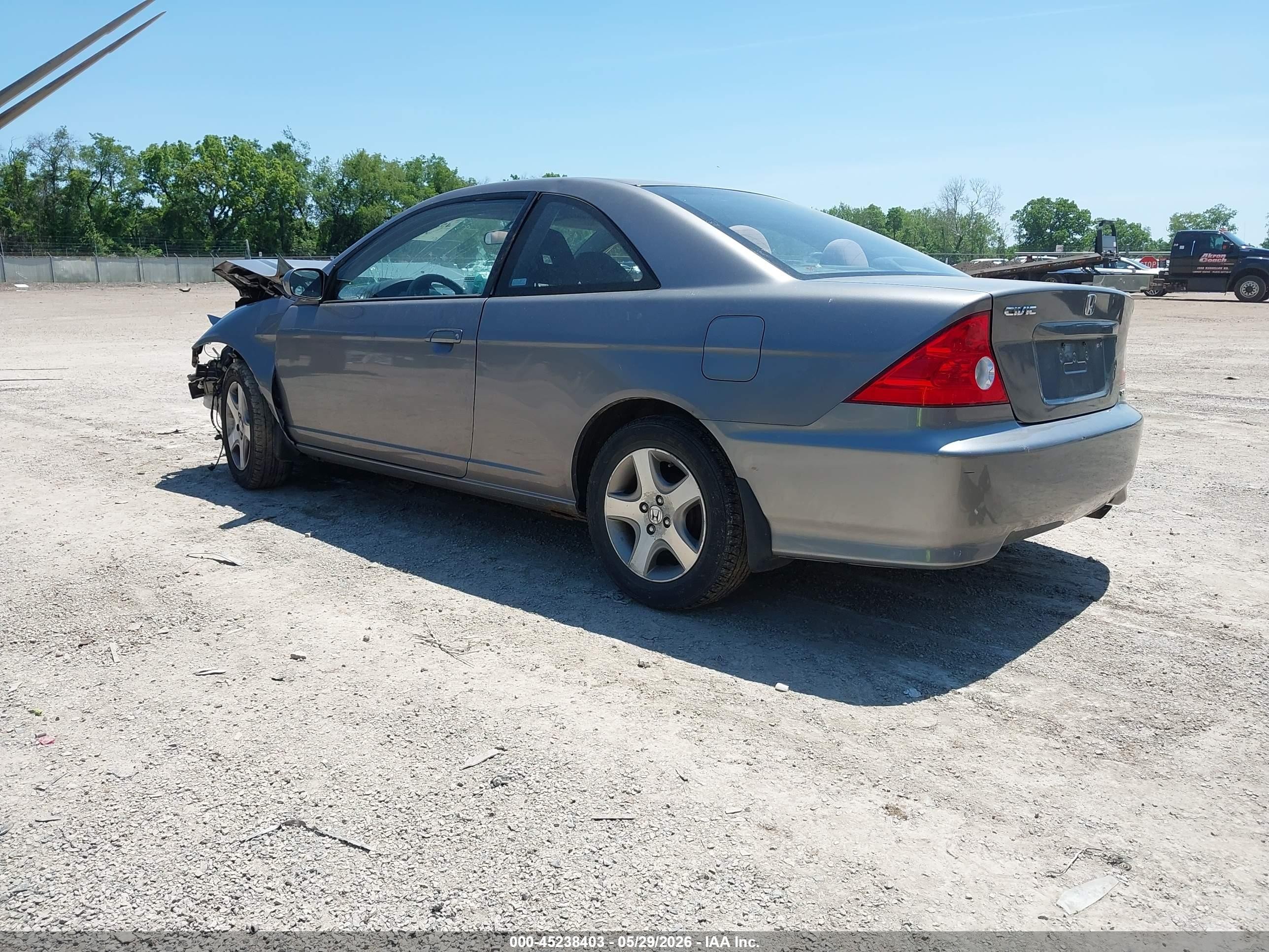2004 Honda Civic Ex Gray vin: 1HGEM21024L047606