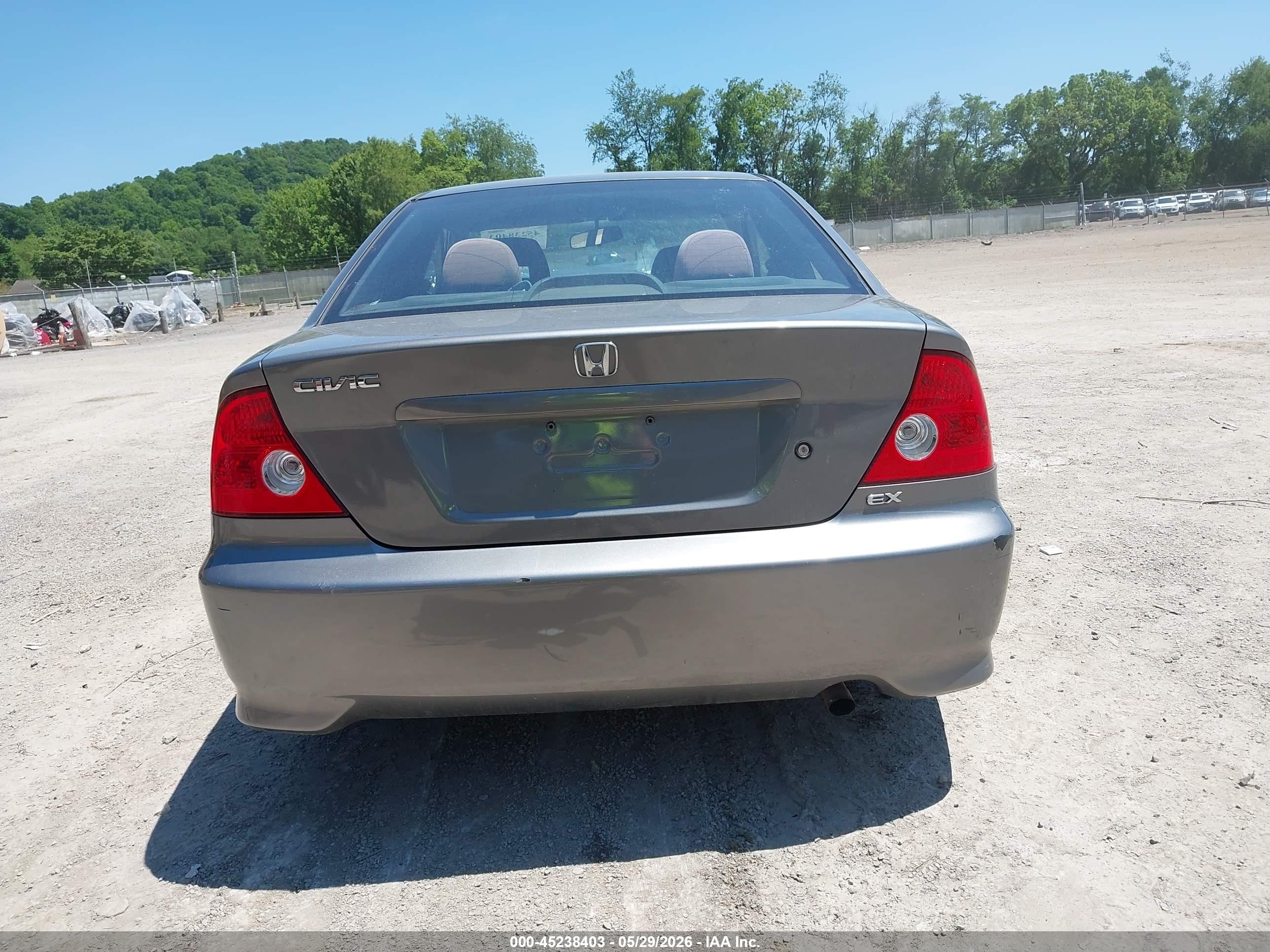 2004 Honda Civic Ex Gray vin: 1HGEM21024L047606
