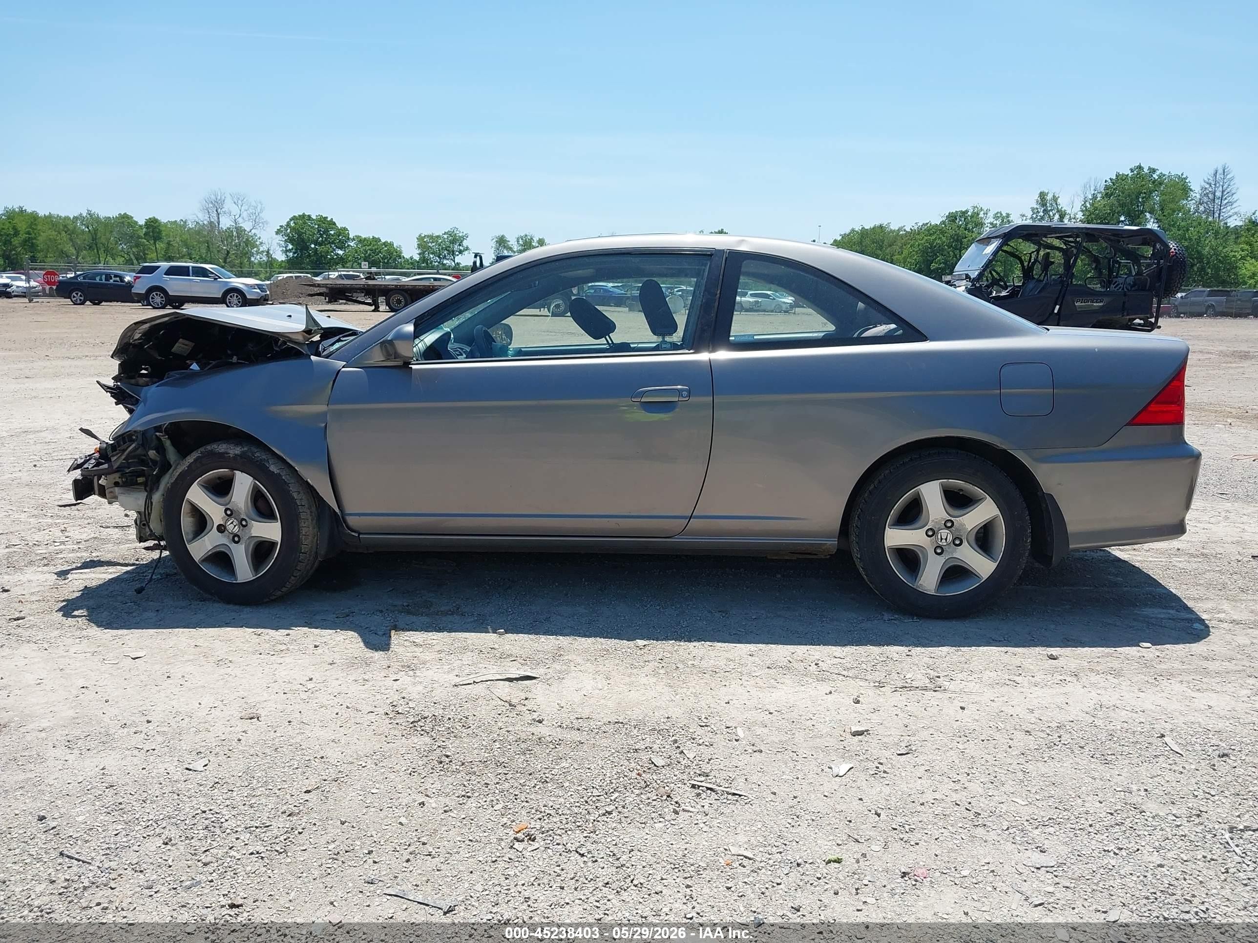 2004 Honda Civic Ex Gray vin: 1HGEM21024L047606