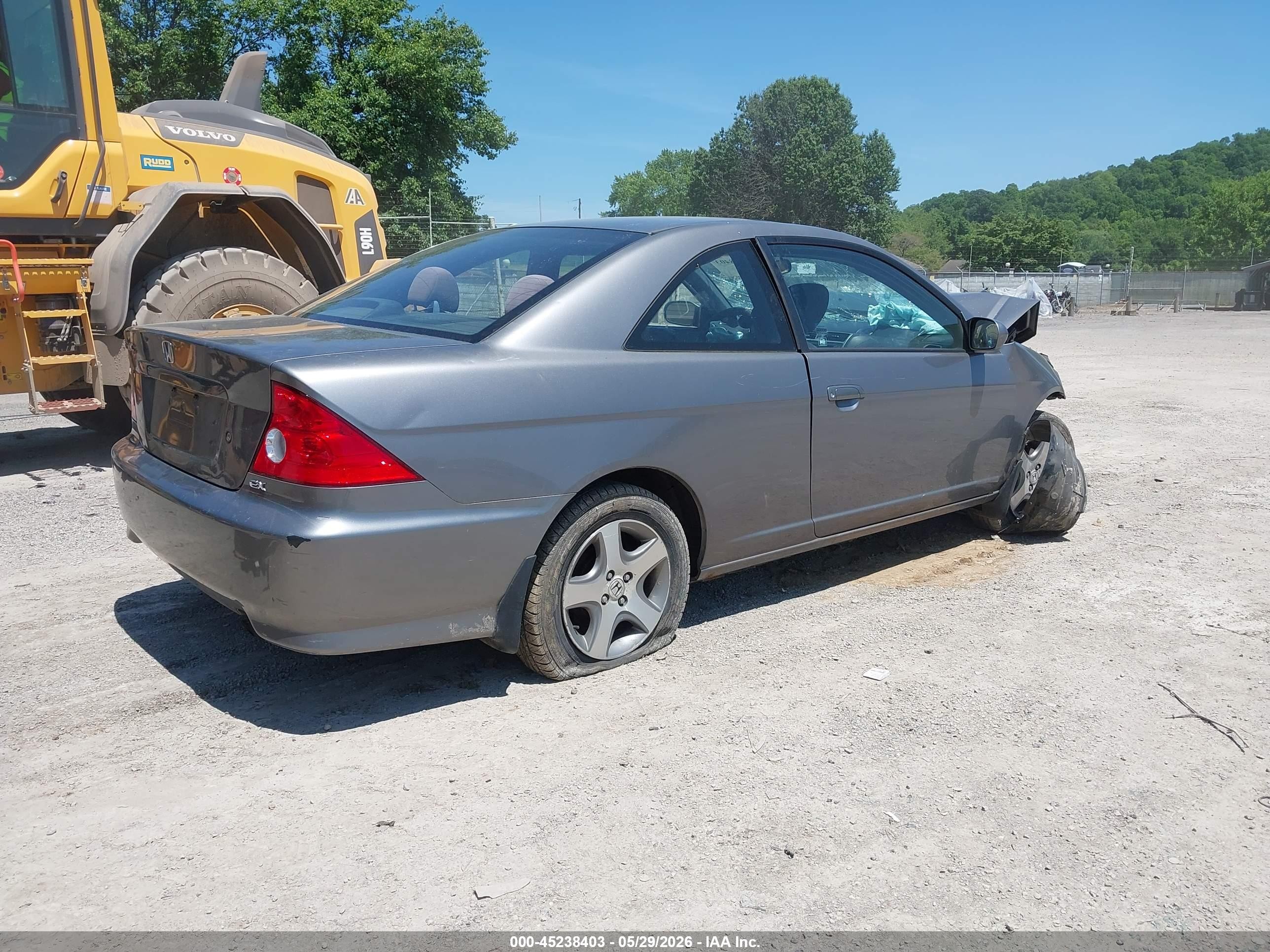 2004 Honda Civic Ex Gray vin: 1HGEM21024L047606