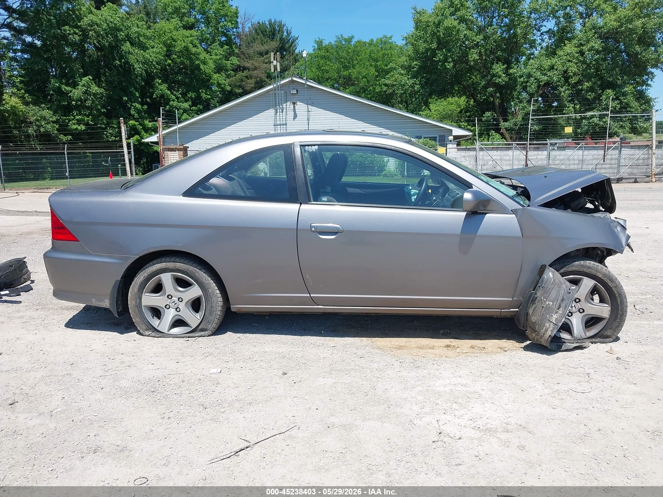 2004 Honda Civic Ex Gray vin: 1HGEM21024L047606